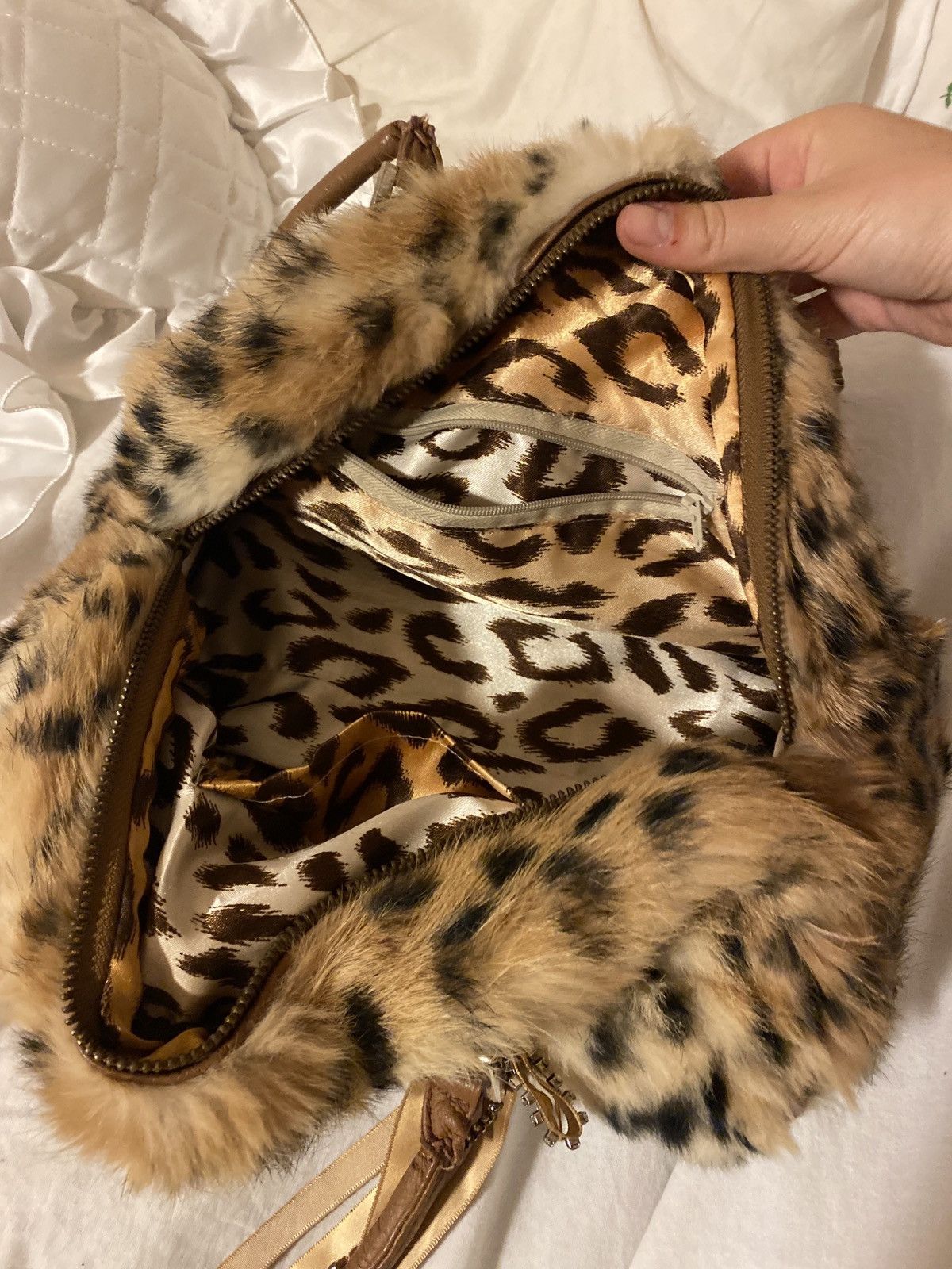 Vintage Vintage leopard beige fur bag Size ONE SIZE - 3 Thumbnail