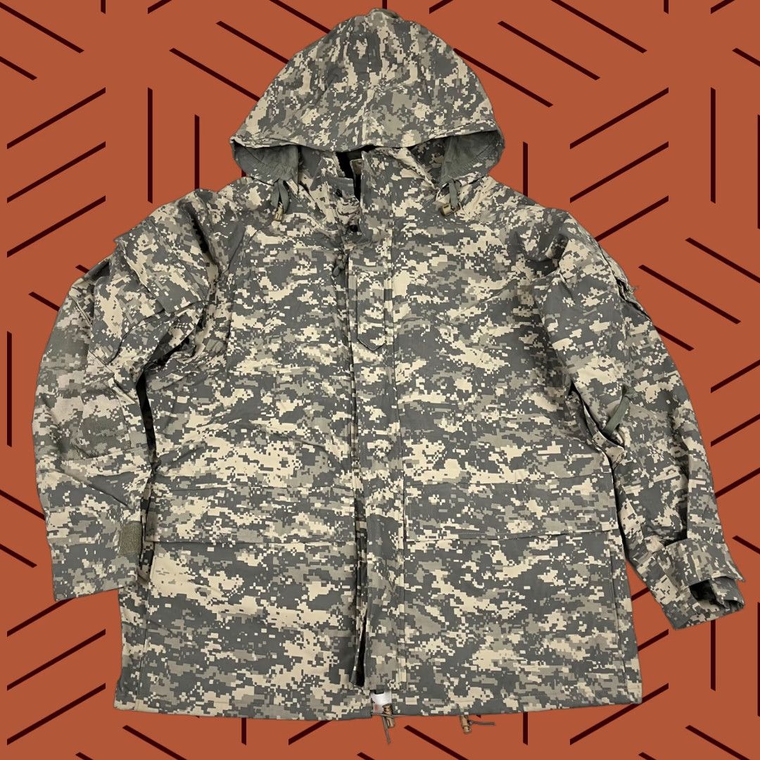 Vintage Tru-Spec H2O ECWCS Parka Green Digital Camo Mens Large Regular Military Army ACU Parka Size US L / EU 52-54 / 3 - 1 Thumbnail