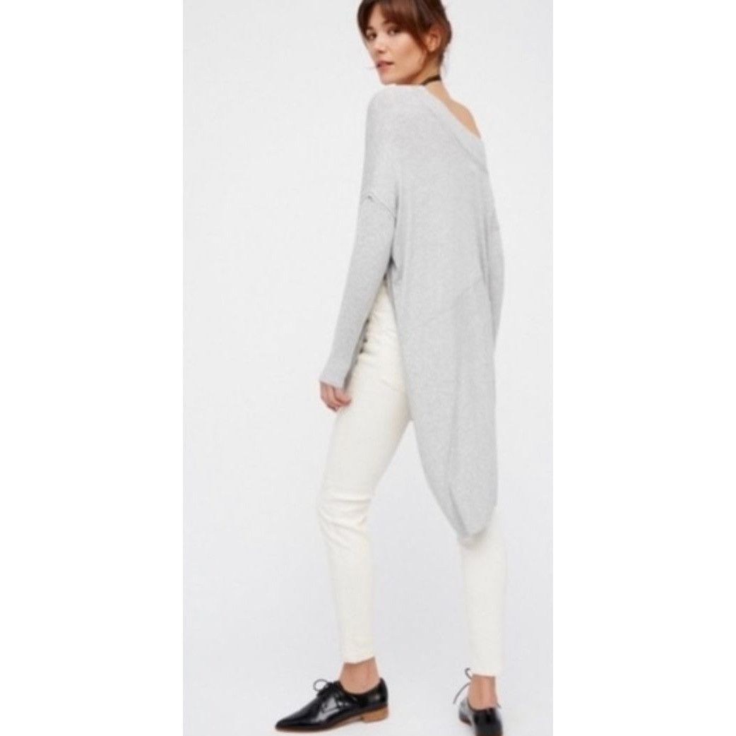 Free People Free People Grapevine Heather Grey Asymmetrical Tunic Size XS / US 0-2 / IT 36-38 - 1 Thumbnail