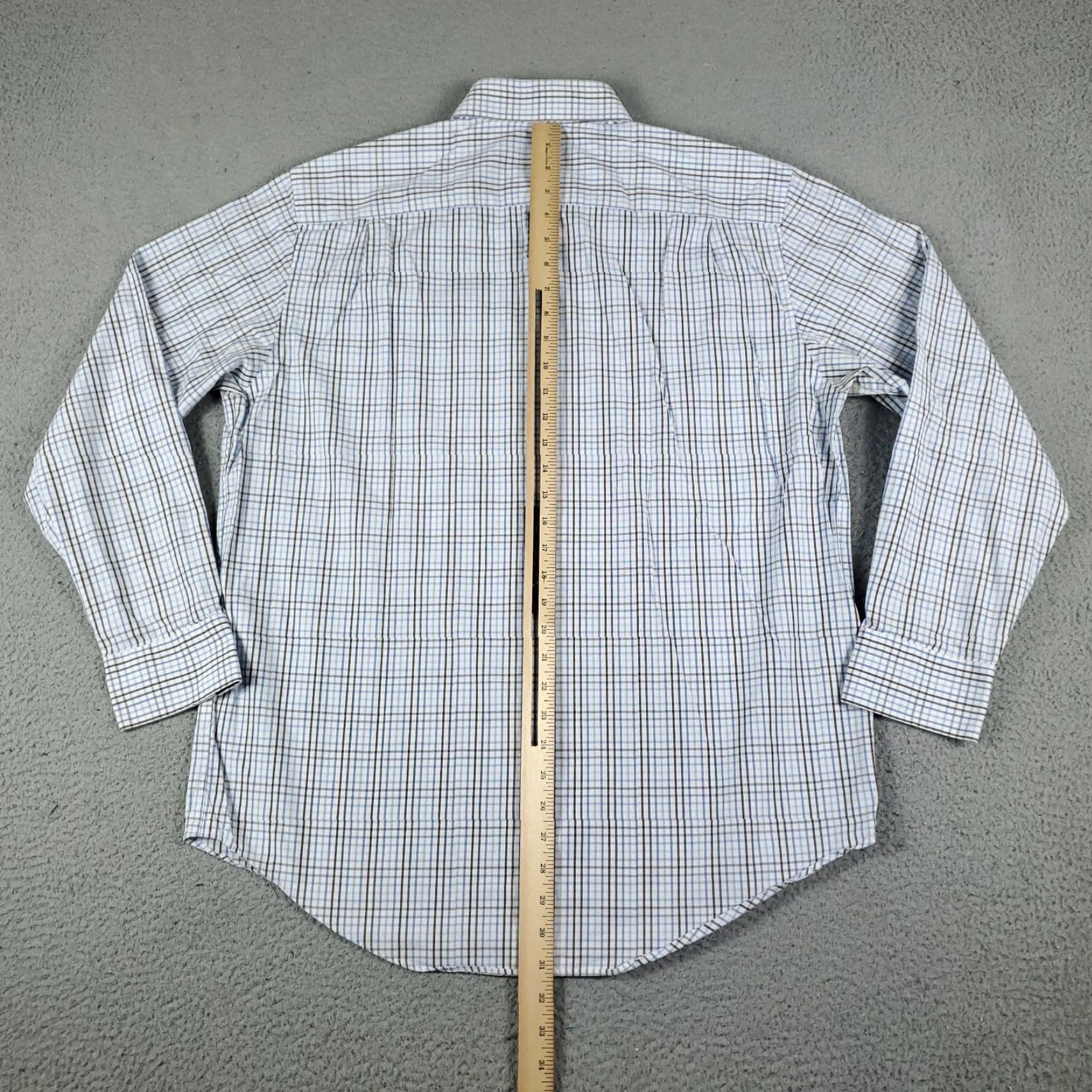 Banana Republic BANANA REPUBLIC Shirt Mens XL Blue Check Button-Up Long Sleeve Casual Classic Business Dress Shirt - Preppy American Style Mens XL Blue Size US XL / EU 56 / 4 - 5 Thumbnail