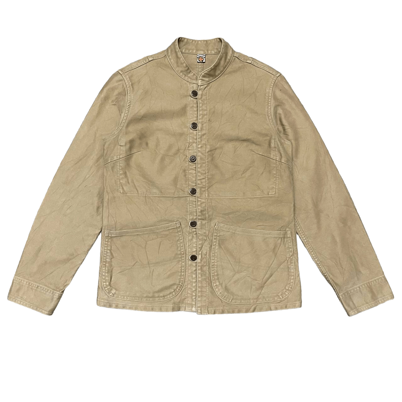 Japanese Brand Vintage Gowest Yellow Division Collarless Jacket Size US S / EU 44-46 / 1 - 1 Thumbnail
