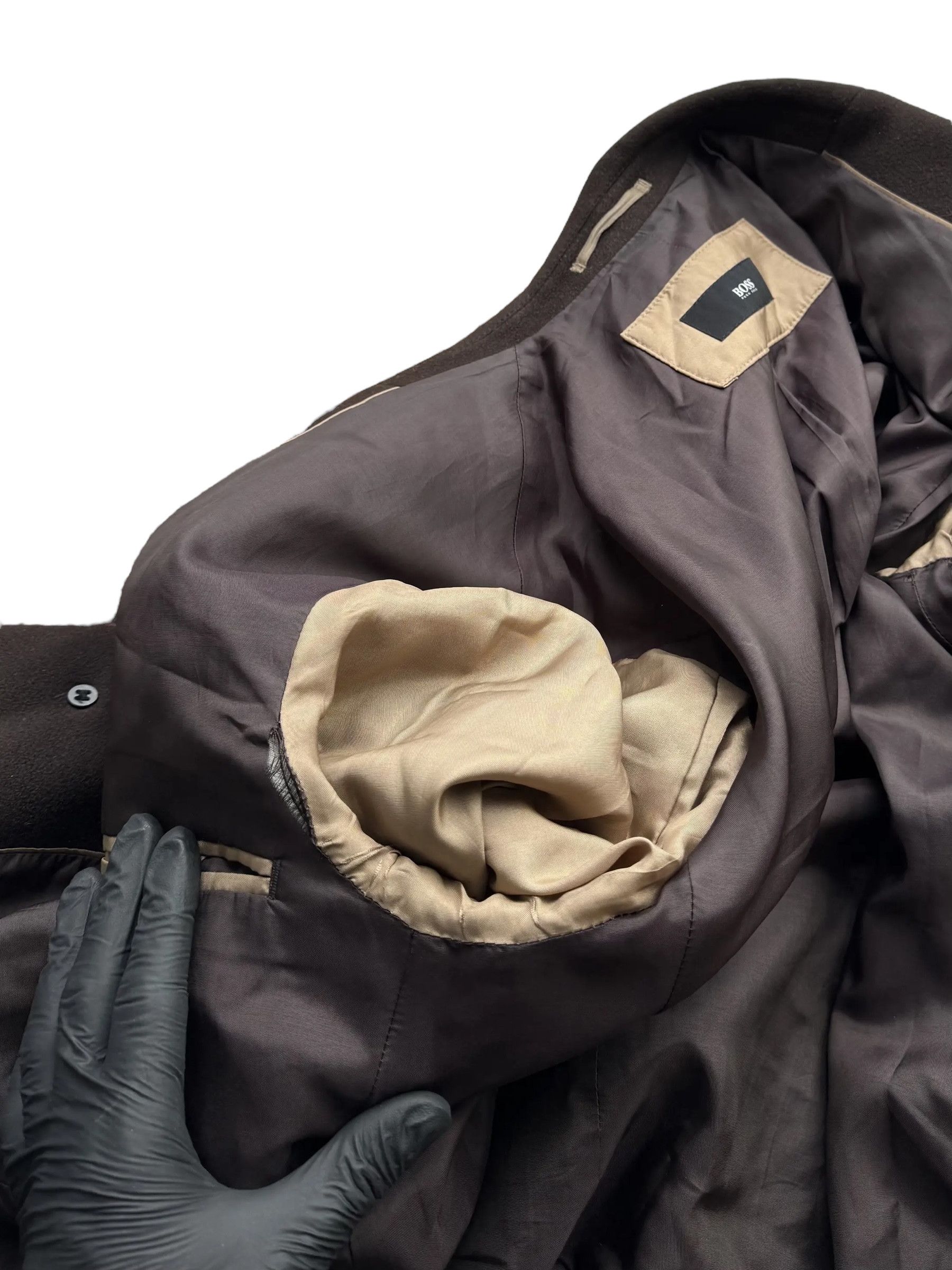 Hugo Boss Hugo Boss Vintage Distressed Wool Coat(V38) Size US S / EU 44-46 / 1 - 10 Thumbnail