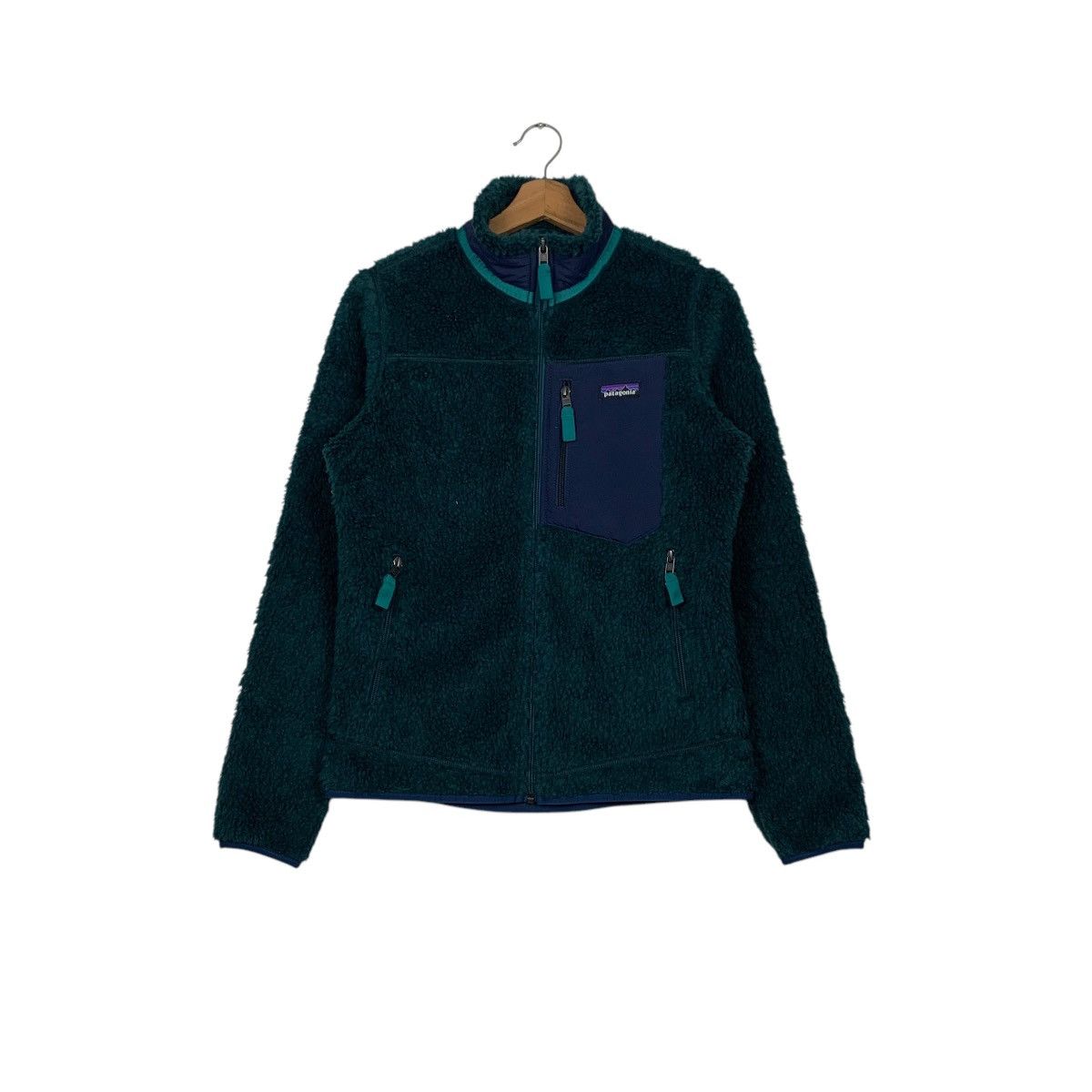 Patagonia PATAGONIA Deep Pile Turtleneck Green Fleece Jacket 2465-C111 Size US S / EU 44-46 / 1 - 1 Thumbnail