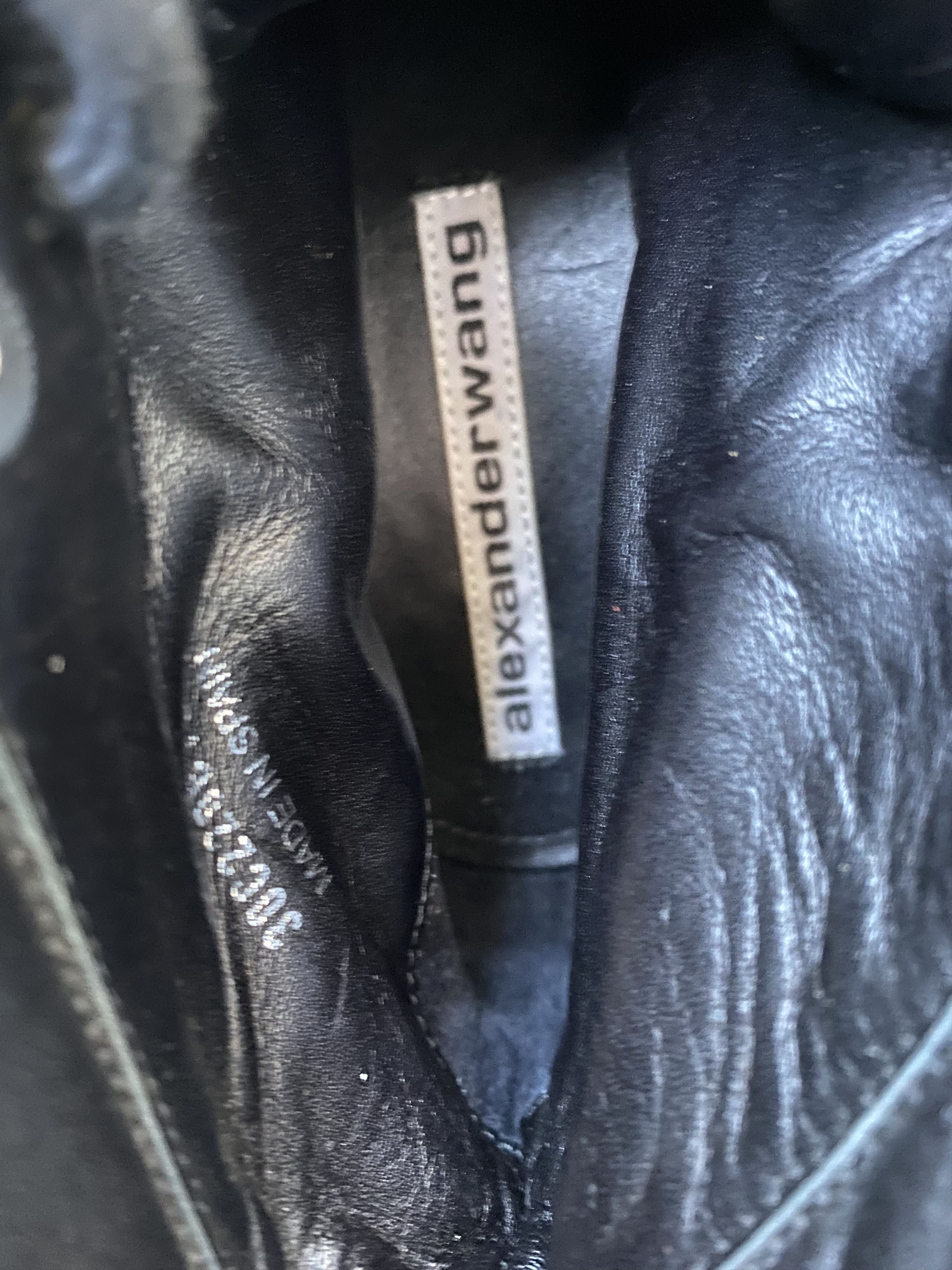 Alexander Wang × Designer Alexander Wang combat black leather shearling boots sz38 Size US 7.5 / IT 37.5 - 13 Thumbnail