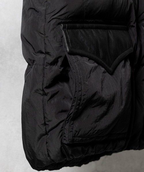 Number (N)ine Number nine COMBINATION DOWN VEST Nylon Leather Size US L / EU 52-54 / 3 - 5 Thumbnail