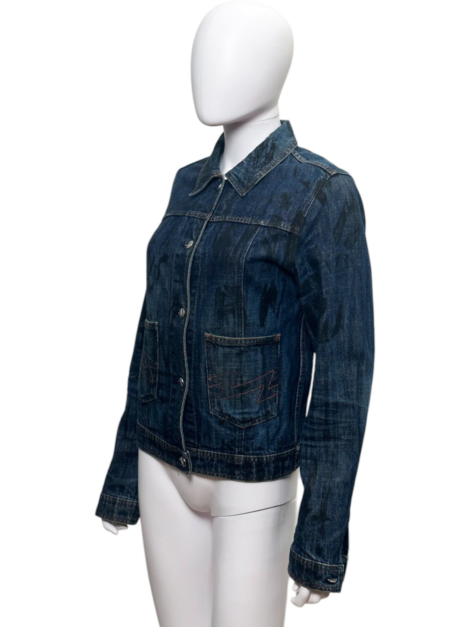 W&LT SS98 "Kiss The Future" Denim Jacket Size US S / EU 44-46 / 1 - 3 Thumbnail