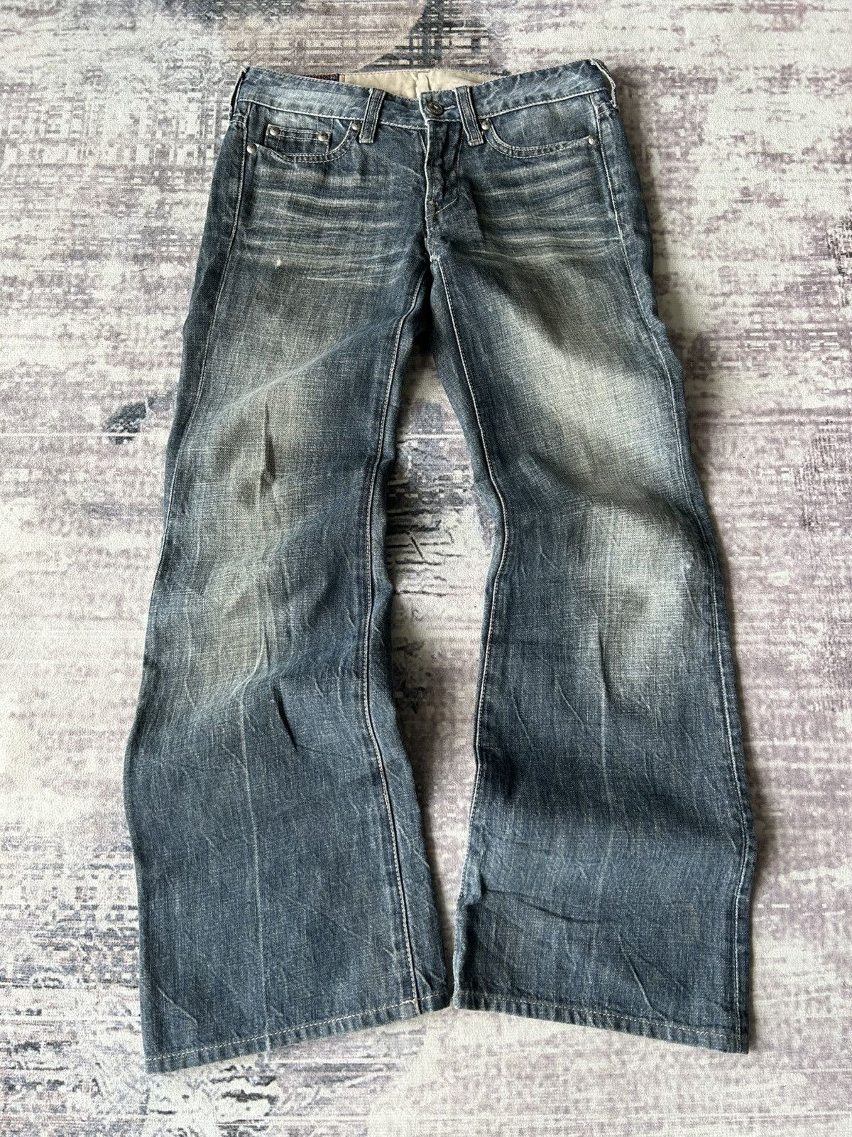 Marithe + Francois Girbaud MFG Flared Washed Jeans Size 27" / US 4 / IT 40 - 1 Thumbnail