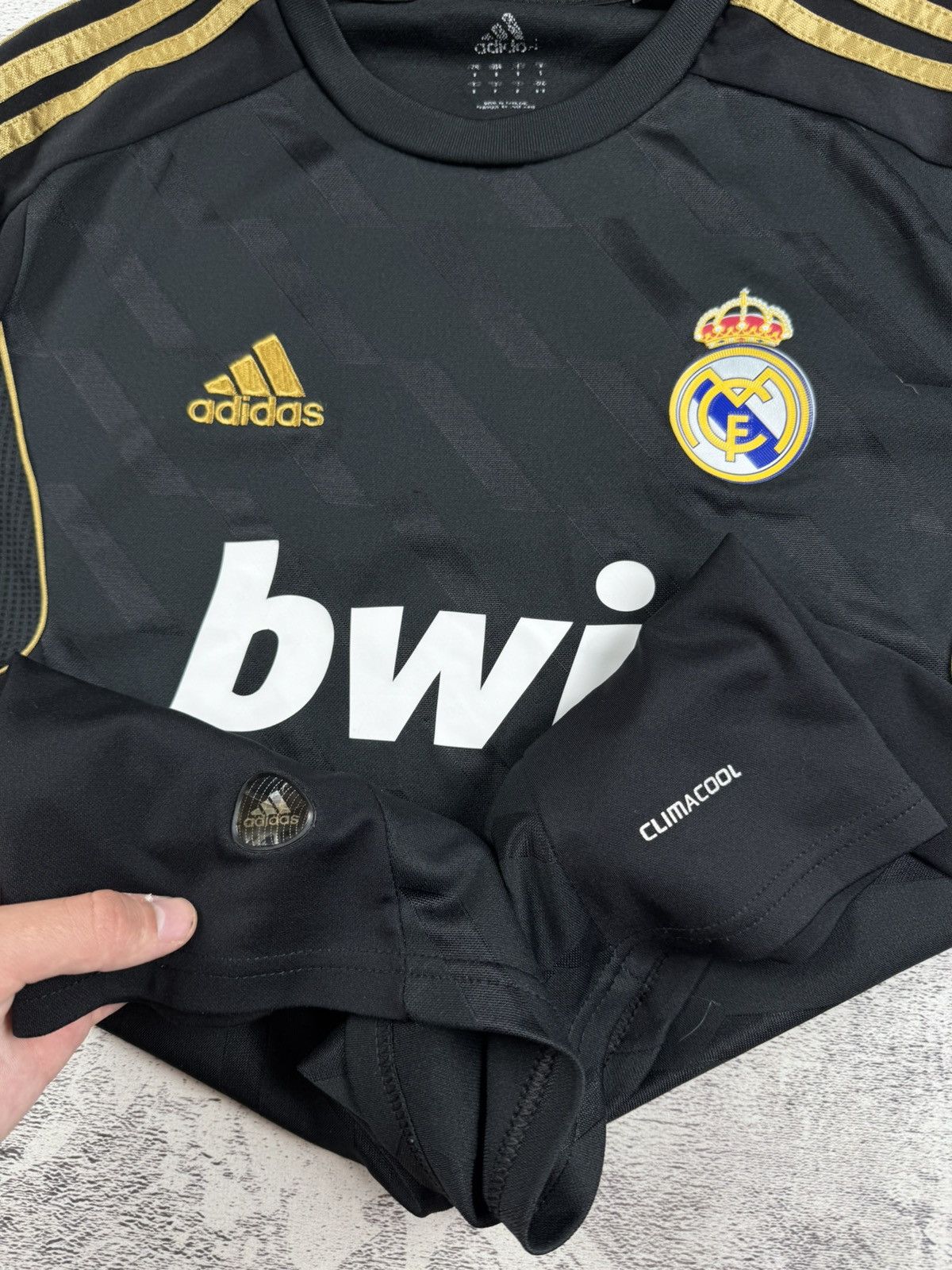 Adidas Real Madrid 2011 2012 Men’s Adidas Black Away Soccer Football Shirt Jersey Polo Size US S / EU 44-46 / 1 - 9 Thumbnail