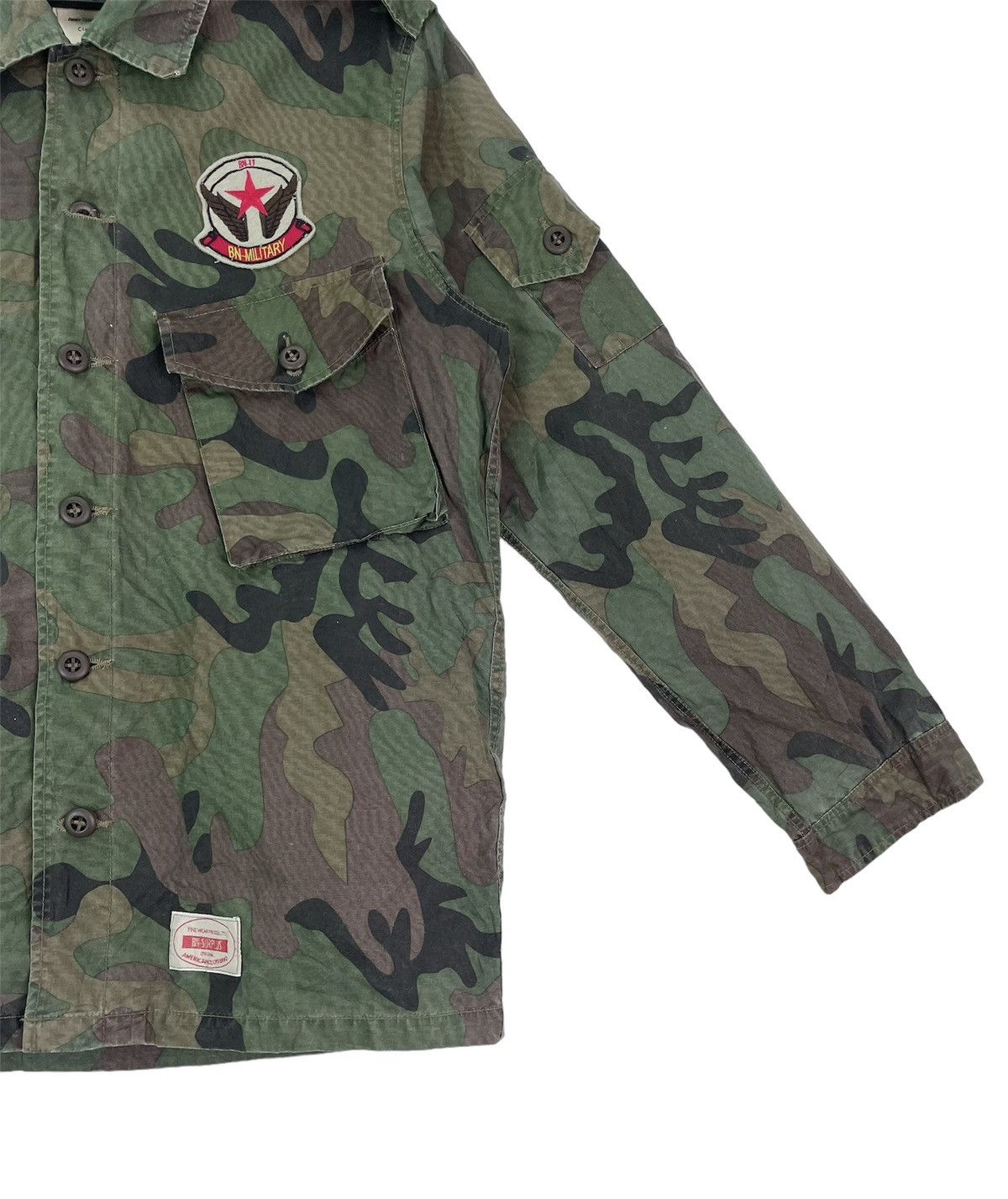 Japanese Brand Rare Back Number airborne military surplus camo shirt jacket Size US M / EU 48-50 / 2 - 2 Thumbnail