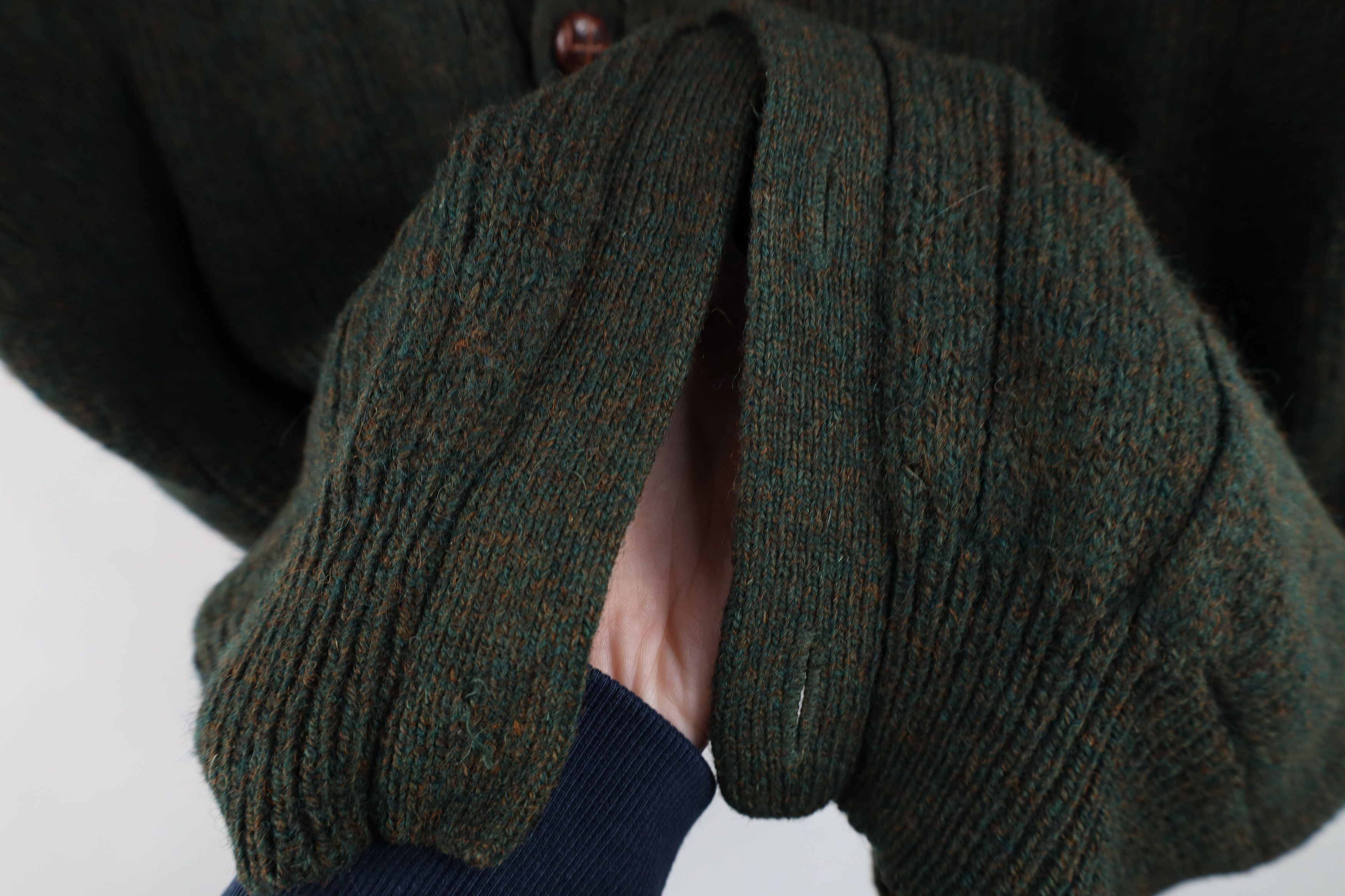 Vintage Vintage 90s Streetwear Ribbed Cardigan Sweater Vest Green Size US XL / EU 56 / 4 - 4 Thumbnail