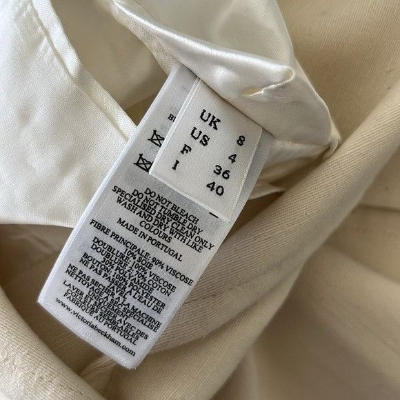 Victoria Beckham Victoria Beckham Ecru Single Breasted Blazer Silk Blend 2 Bu Size S / US 4 / IT 40 - 9 Thumbnail