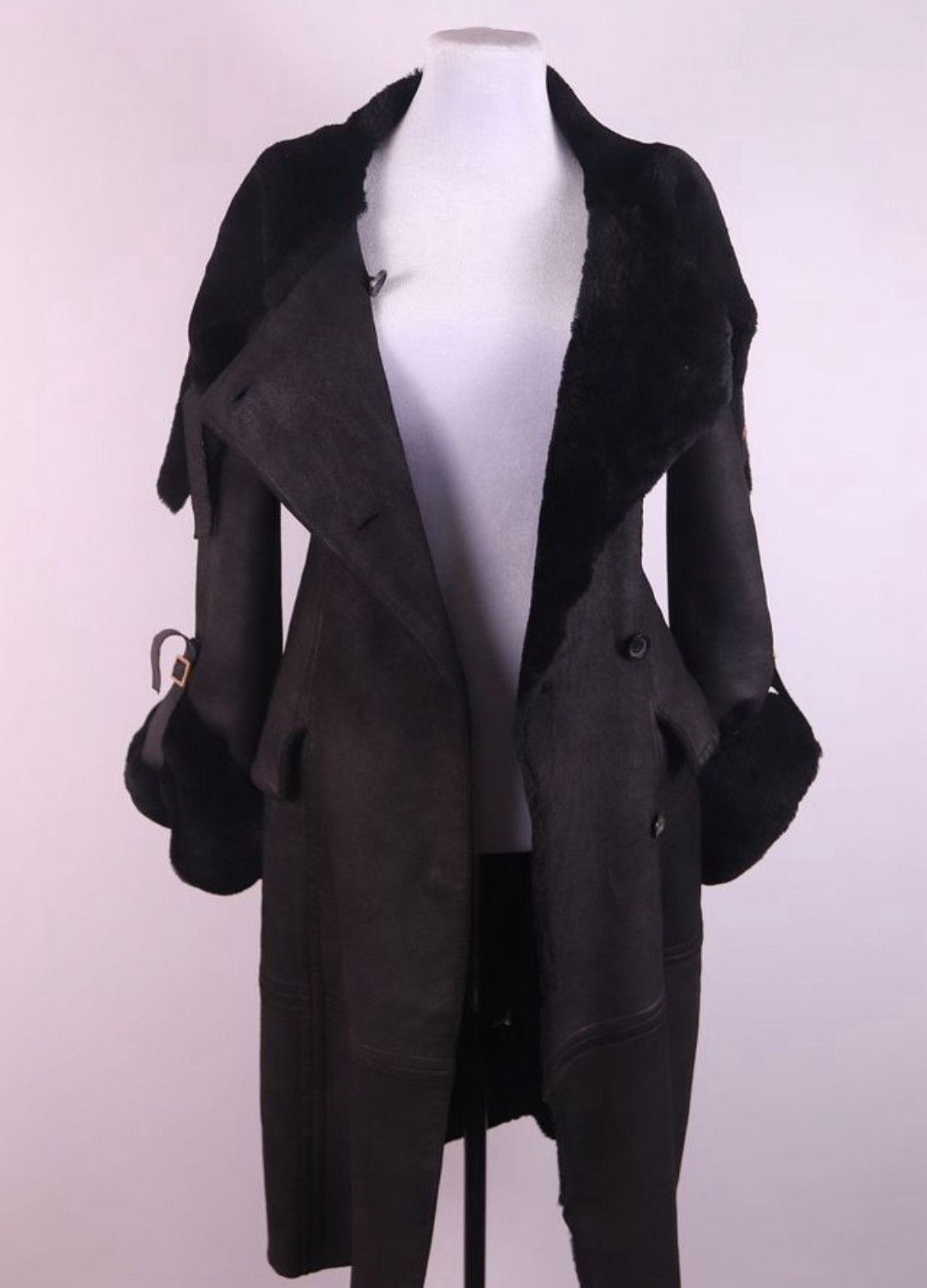 Gucci Gucci by Tom Ford FW2003 Shearling Leather Coat Jacket Size XS / US 0-2 / IT 36-38 - 4 Thumbnail