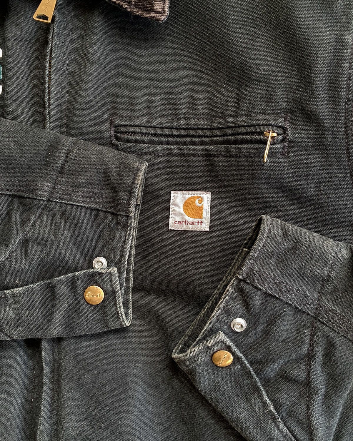 Carhartt Vintage Carhartt Detroit Blanked Lined Jacket - J01 BLK Size US L / EU 52-54 / 3 - 4 Thumbnail