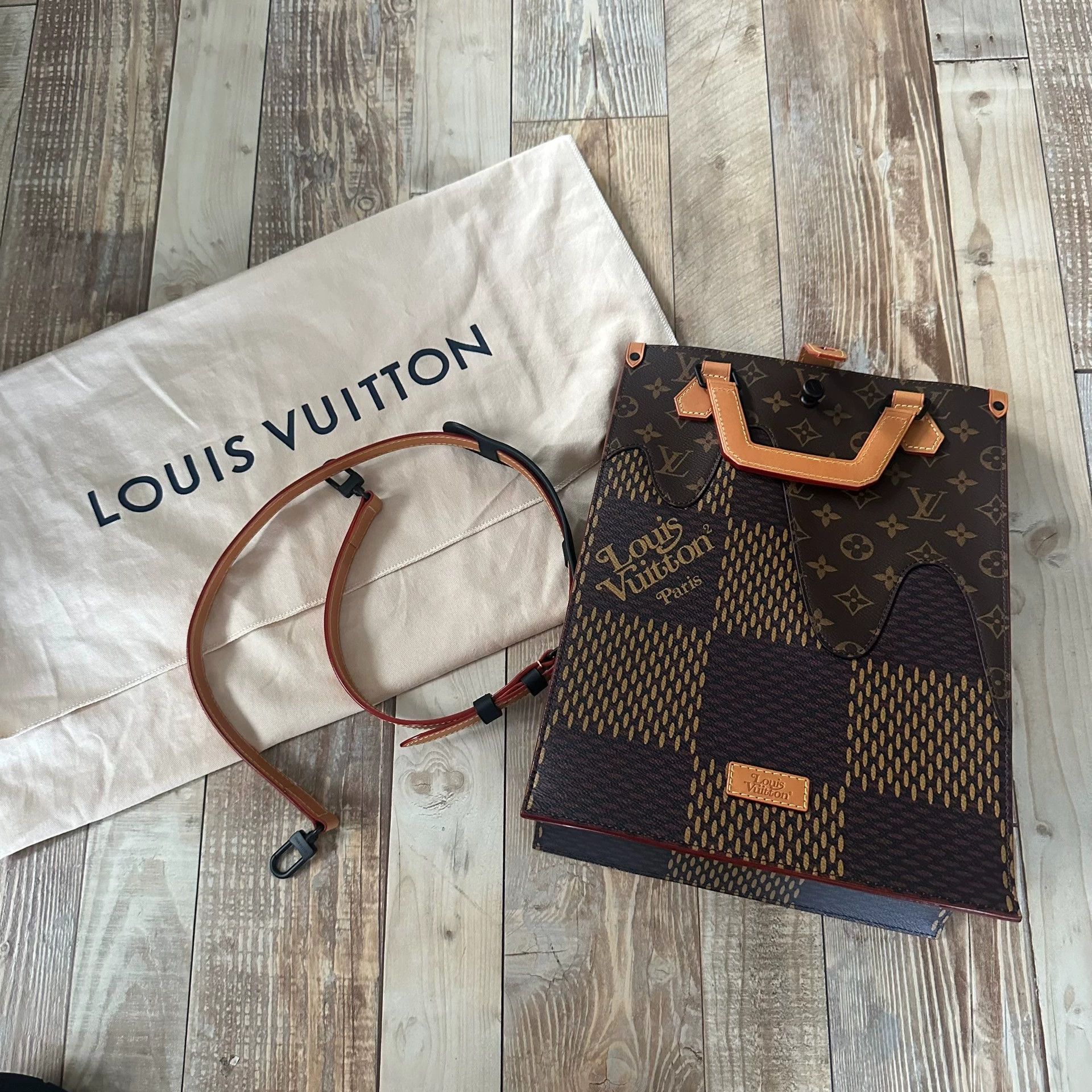 Louis Vuitton X Nigo Damier Canvas Leather Petite Malle Crossbody, Women's