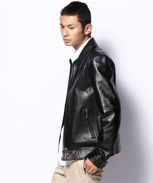 Wacko Maria – Single Riders Leather Jacket (Type-2) Black