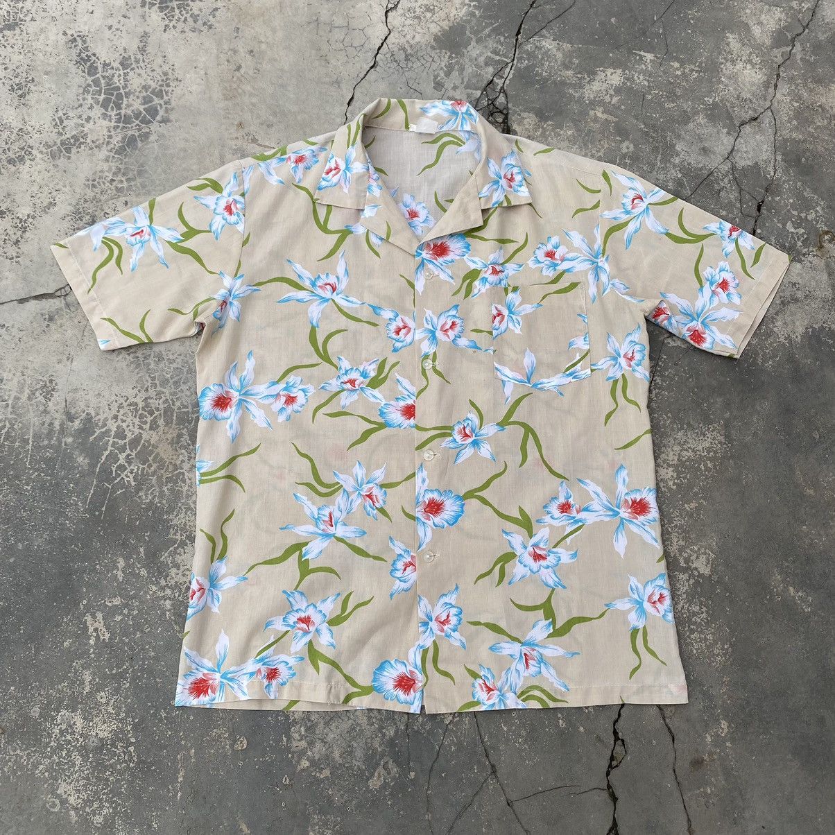 Vintage 1980s Hawaii Floral cotton shirt Size US L / EU 52-54 / 3 - 1 Thumbnail