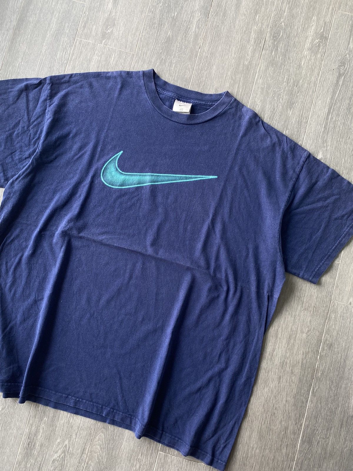Vintage Navy Nike Big Swoosh Tee