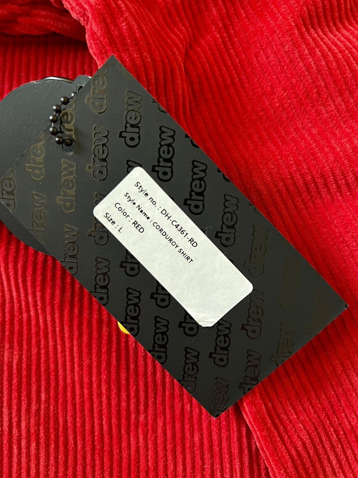 Drew House DREW CORDUROY SHORT SLEEVE SHIRT RED Size US L / EU 52-54 / 3 - 7 Thumbnail