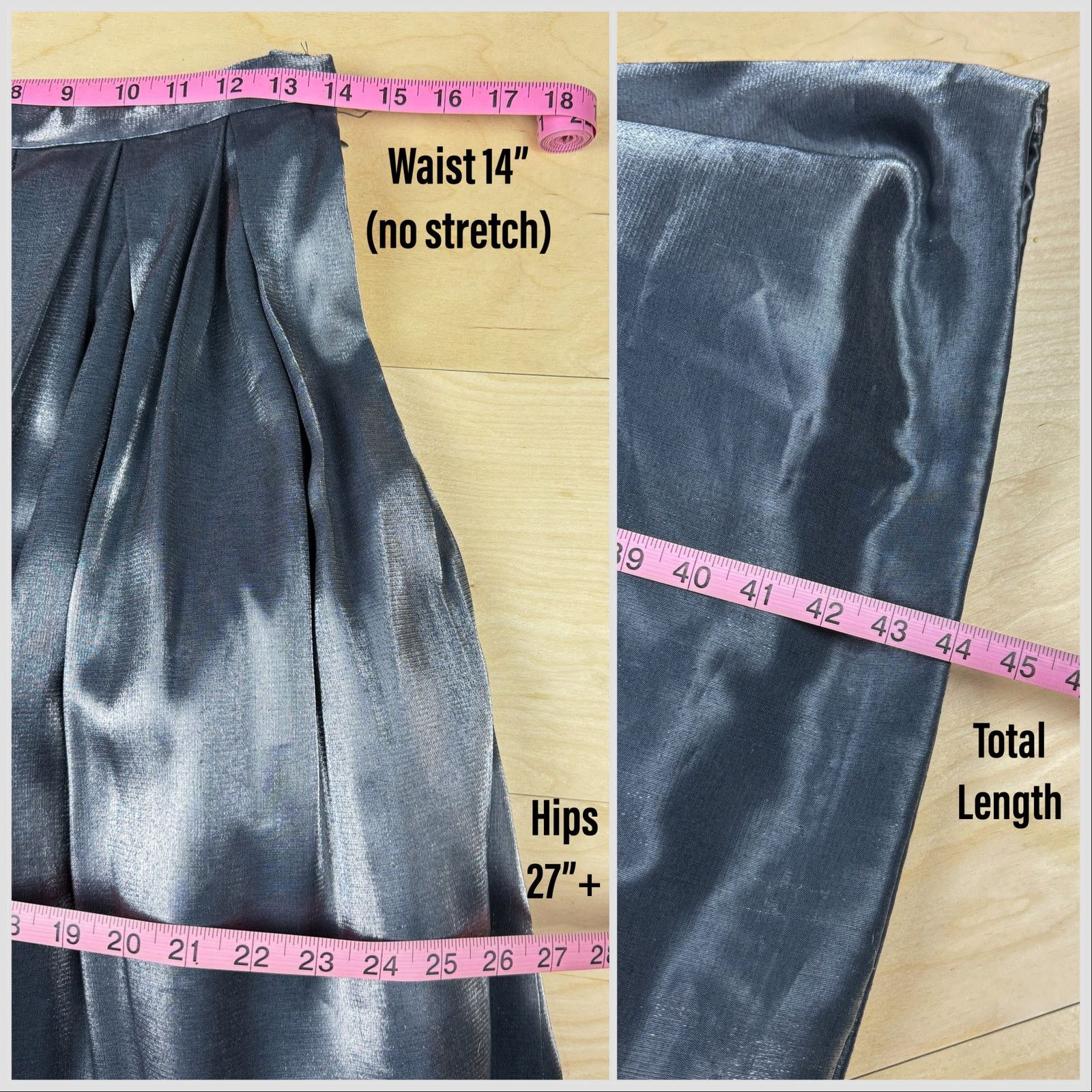 Vintage Vintage Y2K Metallic Silver High Waist Pleated Ball Skirt Size 28" / US 6 / IT 42 - 6 Thumbnail