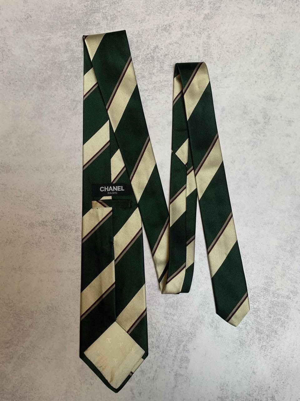 Chanel 90S Silk Tie Vintage Size ONE SIZE - 8 Thumbnail