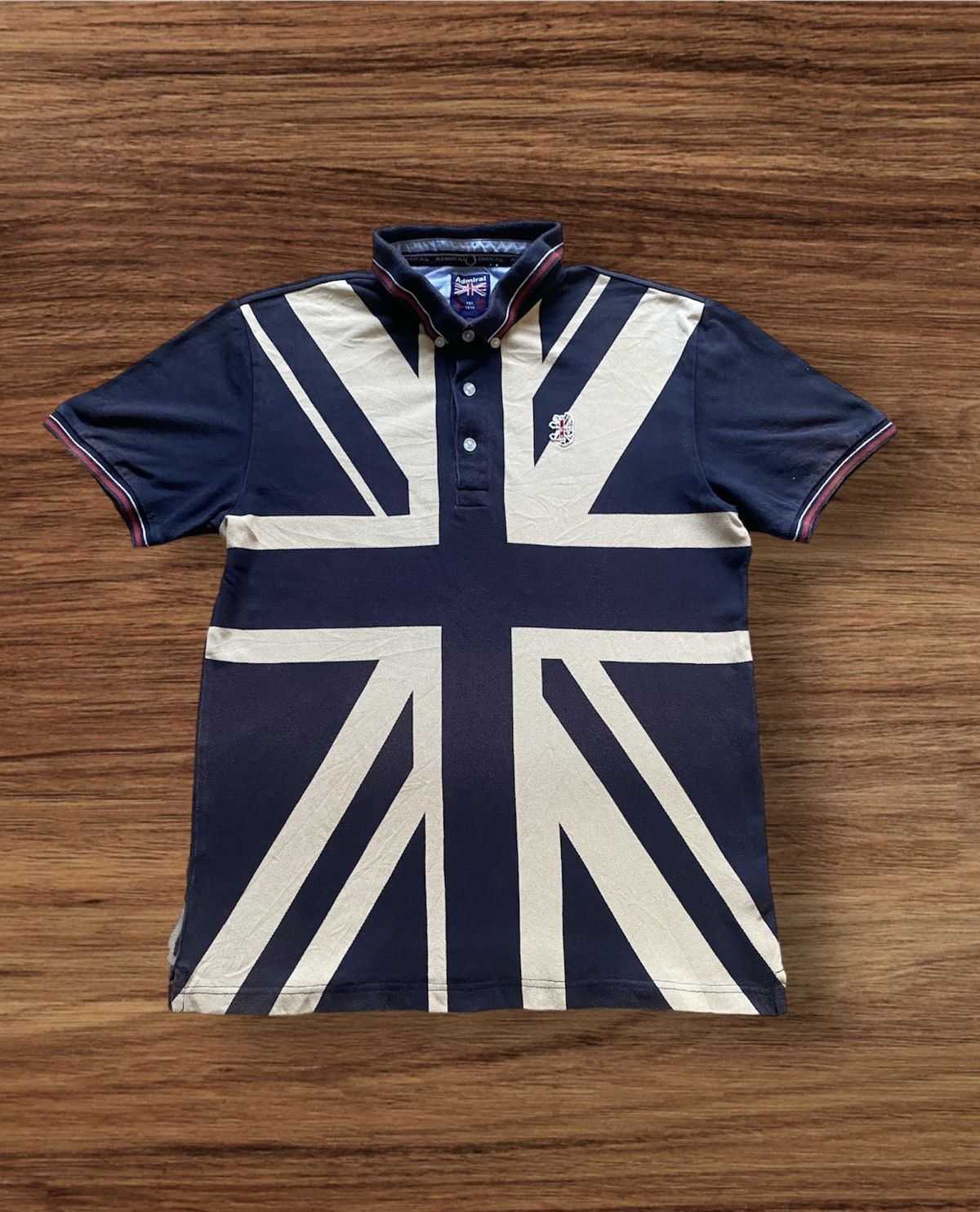 Japanese Brand Vintage Admiral polo tee Size US M / EU 48-50 / 2 - 1 Thumbnail