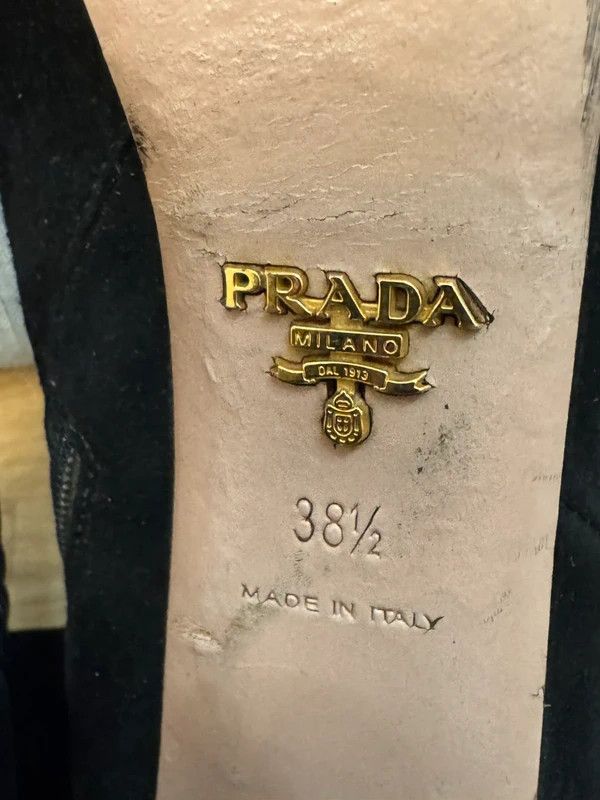 Prada Prada Milano Suede High Boots Heels Black size 38,5 Size US 7.5 / IT 37.5 - 14 Thumbnail