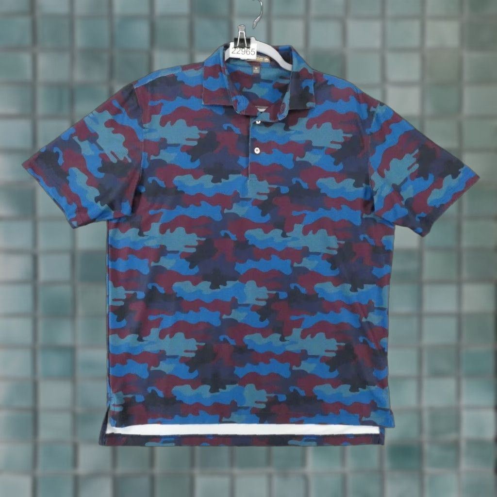 Peter Millar Peter Millar Polo Shirt Mens Medium Blue Camouflage Summer Comfort Size US M / EU 48-50 / 2 - 1 Thumbnail
