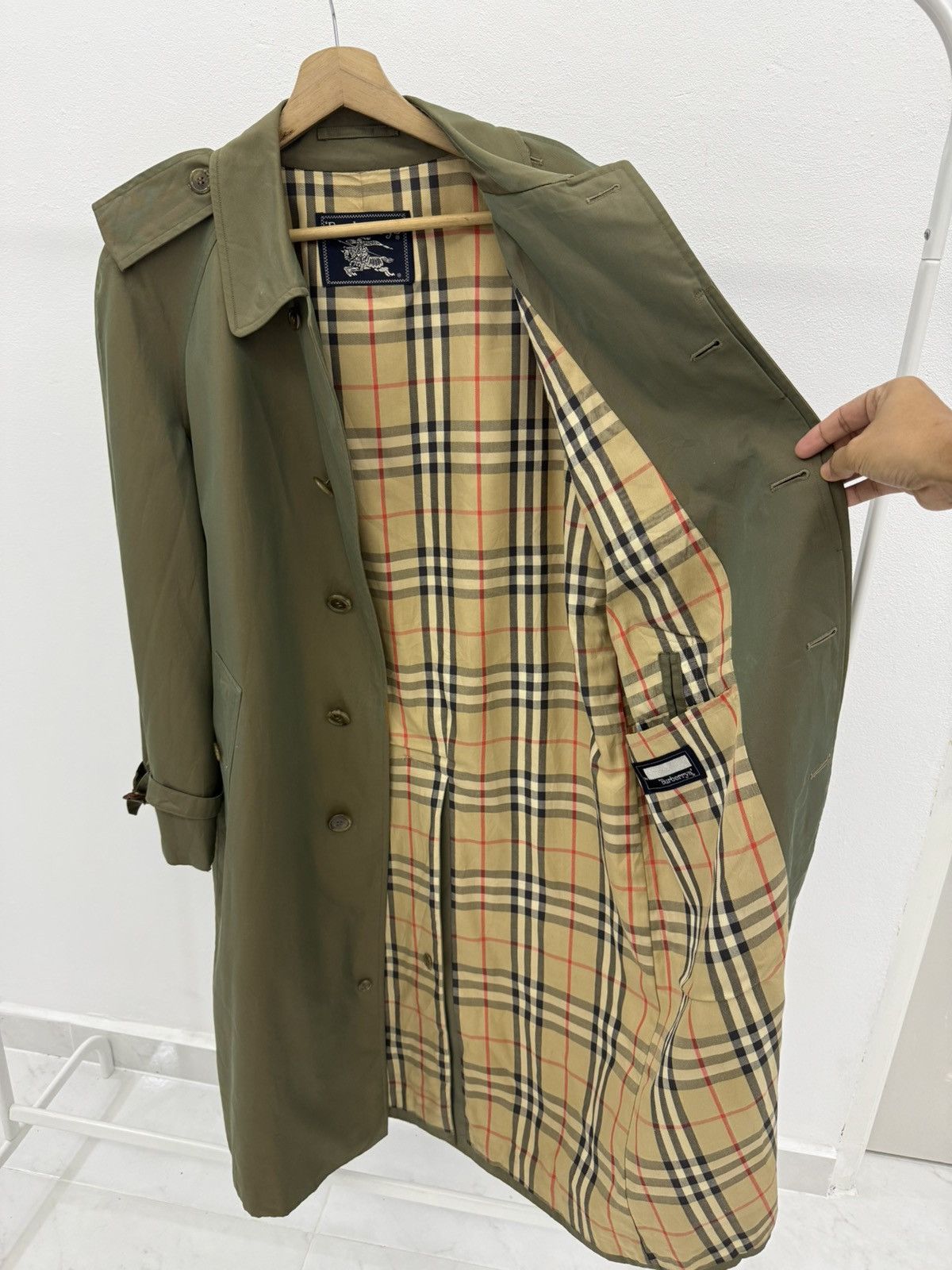 Burberry Prorsum BURBERRYS PRORSUM Trench Coat Nova Checkered Metallic Green Size US M / EU 48-50 / 2 - 3 Thumbnail