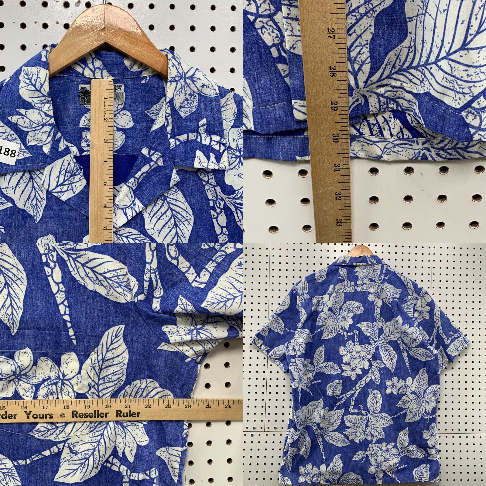 Vintage VINTAGE Kona Coast Hawaii Button-Up Shirt Mens Large Blue Floral Made USA 24x30.5 Size US L / EU 52-54 / 3 - 8 Thumbnail