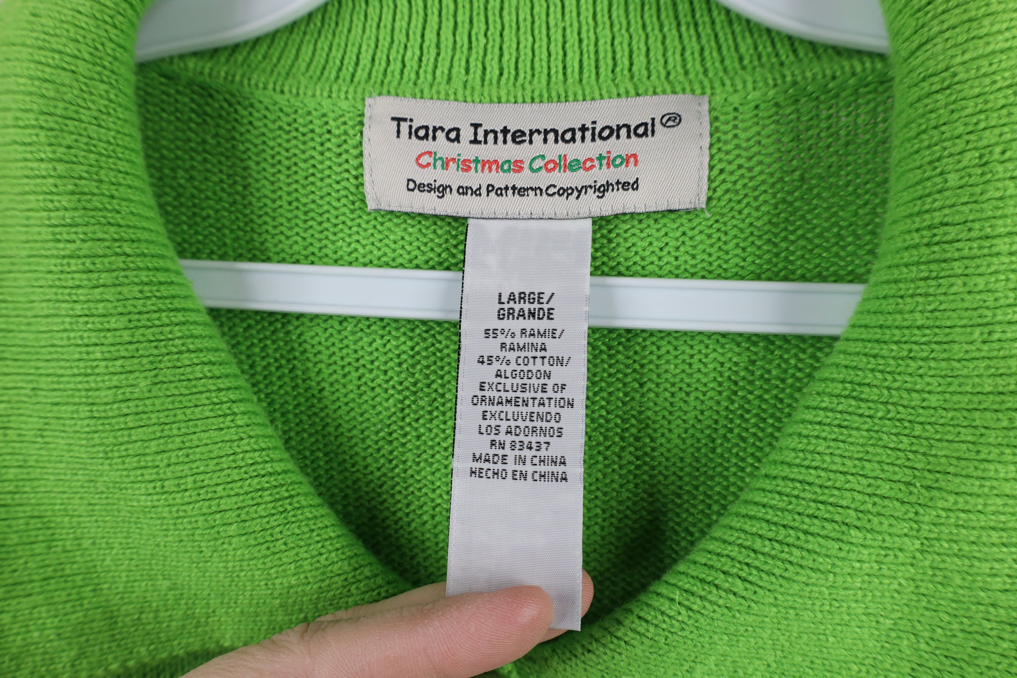 Vintage Vintage 90s Streetwear Town Winter Knit Cardigan Sweater Size L / US 10 / IT 46 - 8 Thumbnail