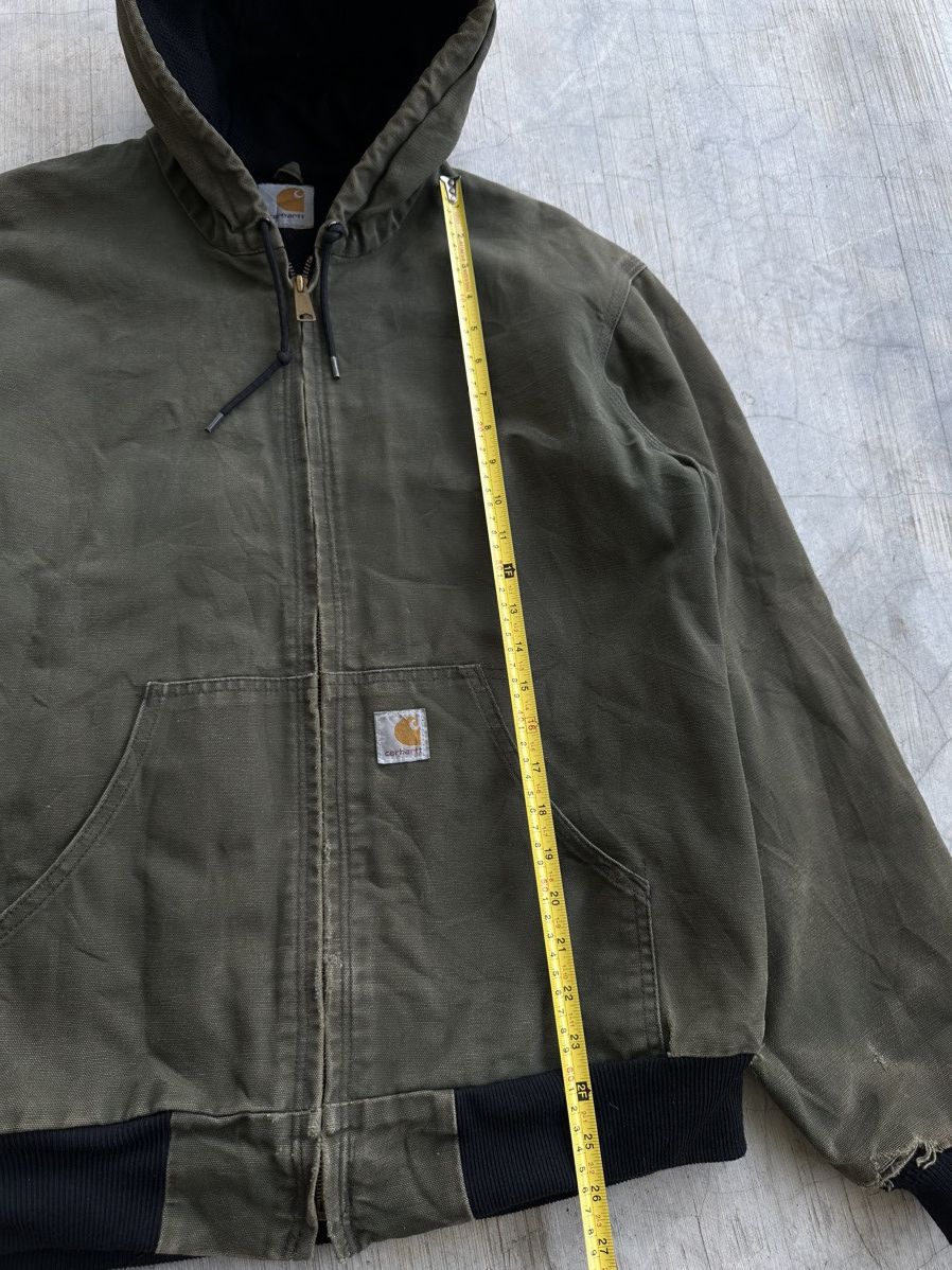 Carhartt Crazy Vintage Carhartt Hoodie Jacket Faded Green Distressed Size US L / EU 52-54 / 3 - 9 Thumbnail