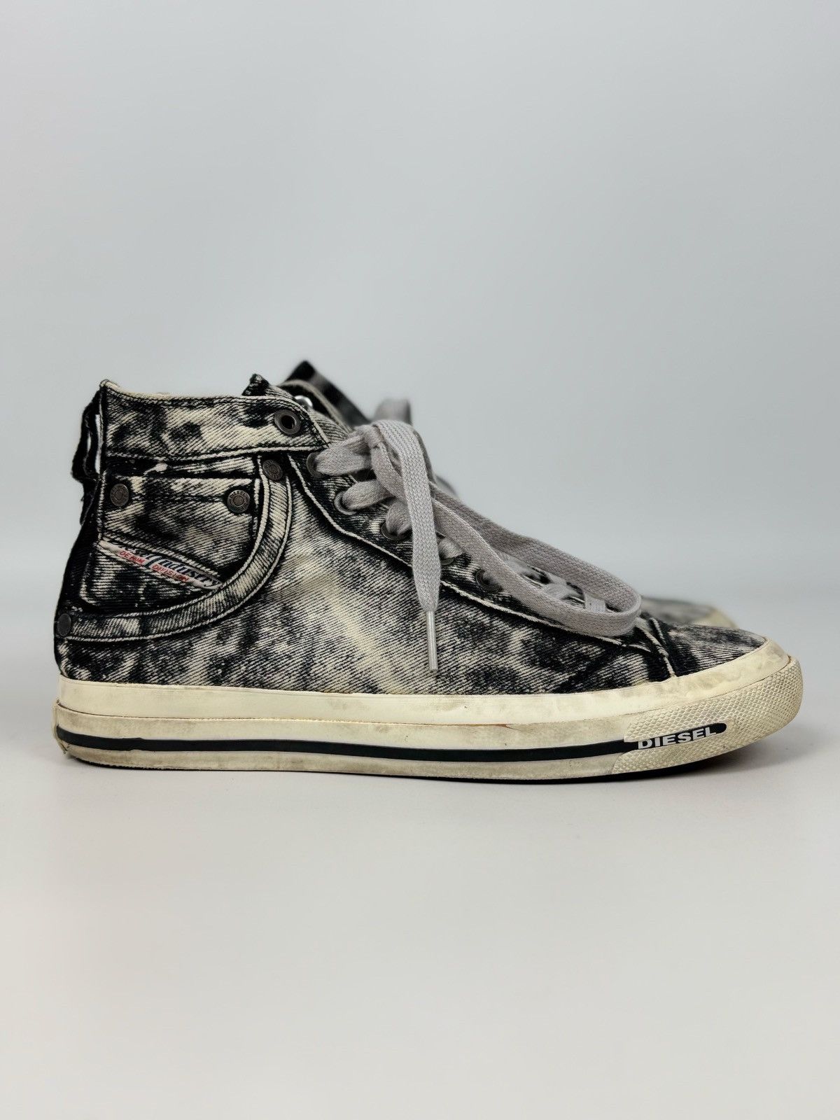 Diesel Diesel Exposure IV Jeans Black/White Denim Sneakers Size US 8.5 / IT 38.5 - 1 Thumbnail