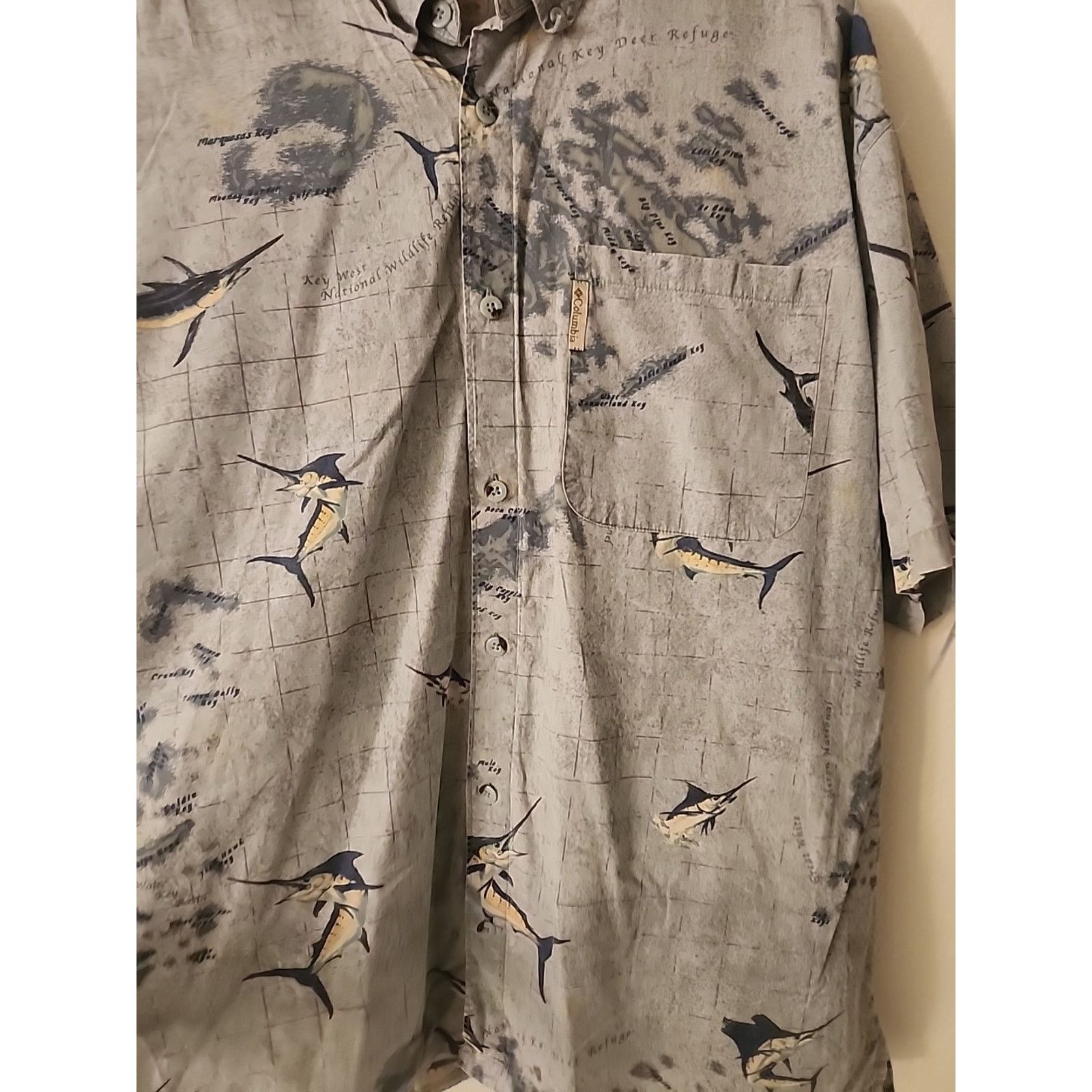 Columbia Columbia River Lodge Shirt Mens Size L Blue Marlin Fishing Size US L / EU 52-54 / 3 - 4 Thumbnail