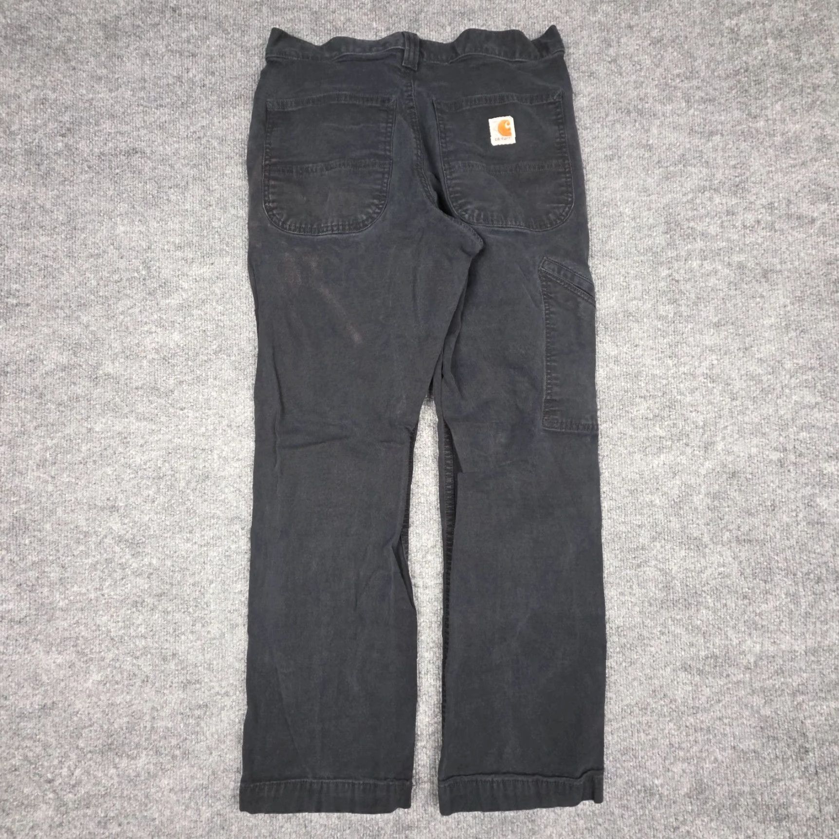 Carhartt VINTAGE Carhartt Pants Duck Pant Men's 28x 26 31x30 Rugged Flex Relaxed Fit Canvas Cotton Black Straight Front Pocket Zipper Button Size US 28 / EU 44 - 2 Thumbnail