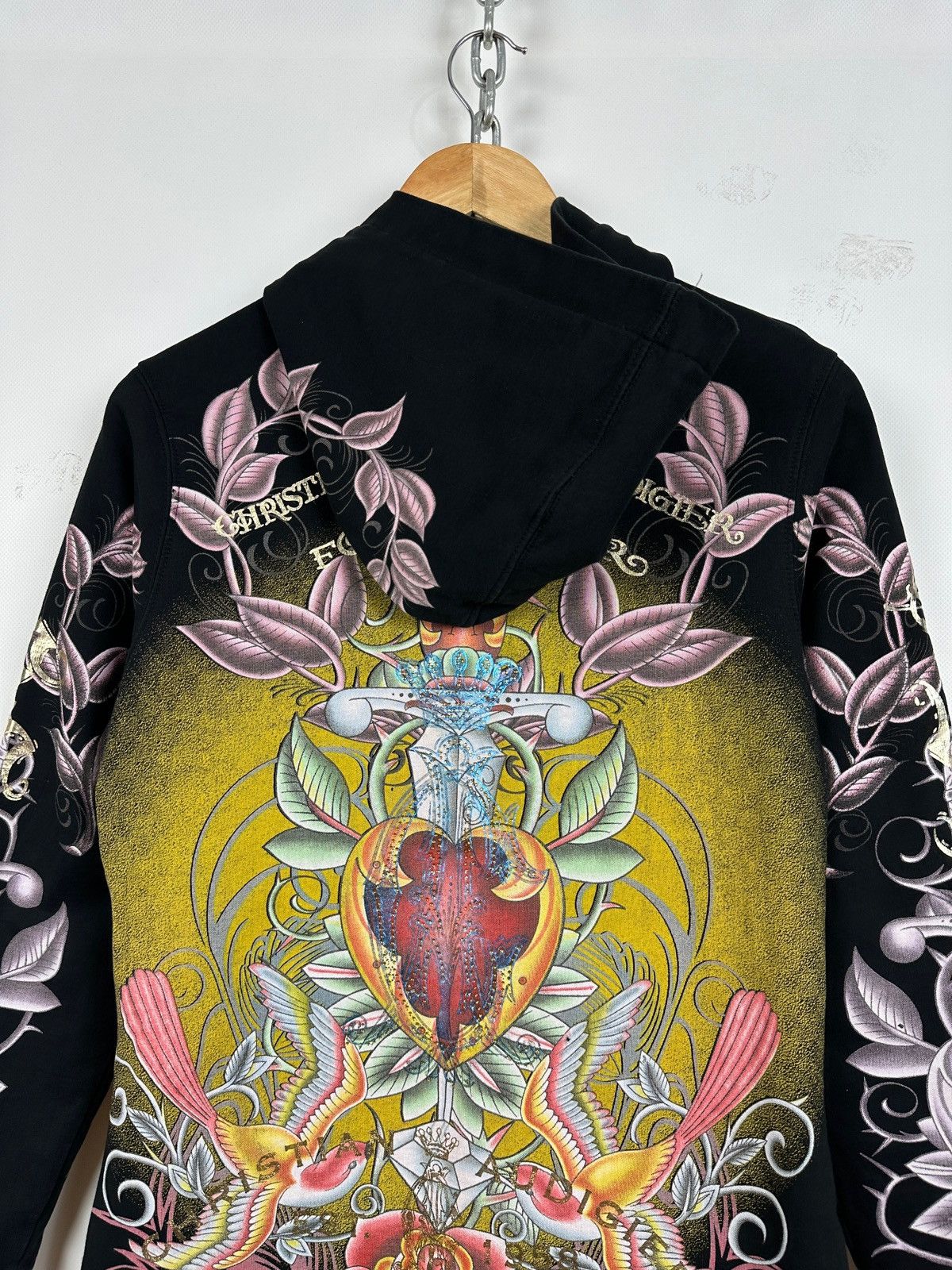 Christian Audigier Vintage Christian Audigier Y2K Full Zip Hoodie Size M / US 6-8 / IT 42-44 - 16 Thumbnail