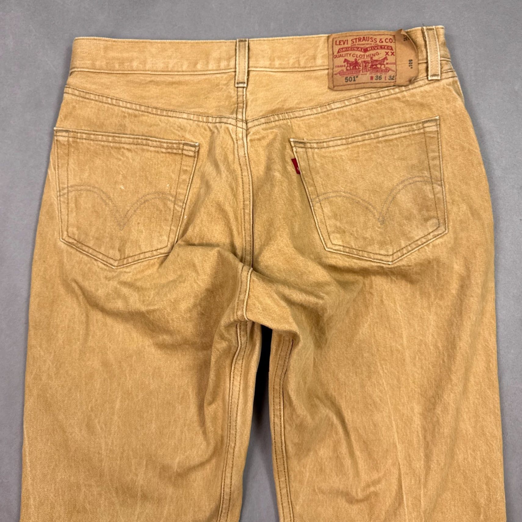 Levi's Levi's 501 Jeans Mens 36x30 Button Fly Straight 5-Pocket Denim Cotton Black Vintage No N/A Mens Size US 36 / EU 52 - 5 Thumbnail