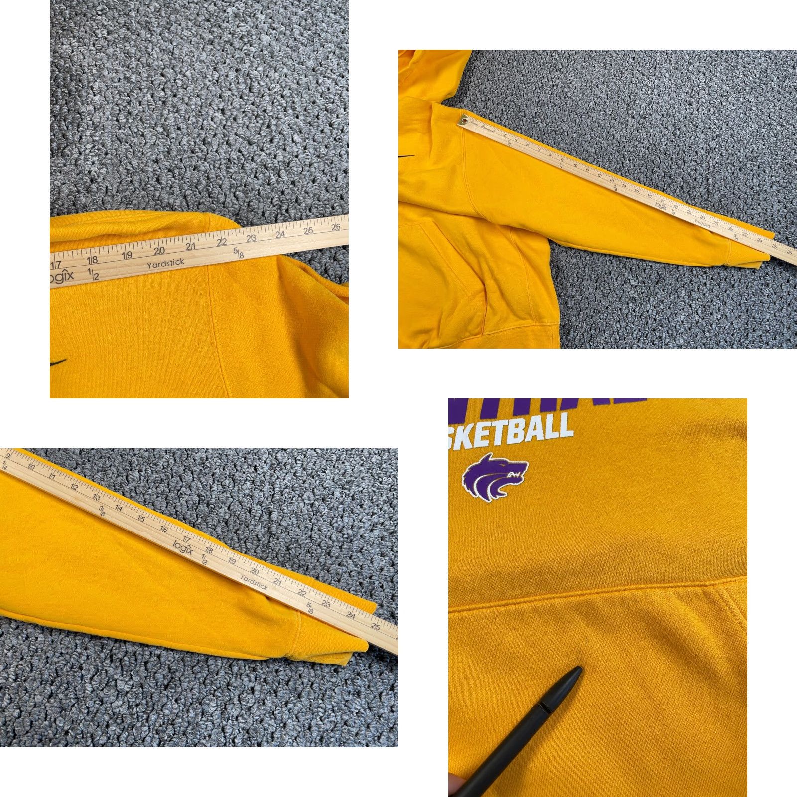 Nike Nike Central Wolves Basketball Hoodie Adult 2XL Yellow Purple Sweatshirt Size US XXL / EU 58 / 5 - 8 Thumbnail