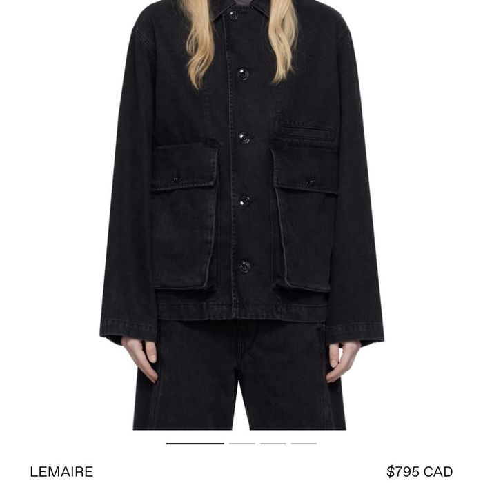 Lemaire Black Boxy Denim Jacket | Grailed