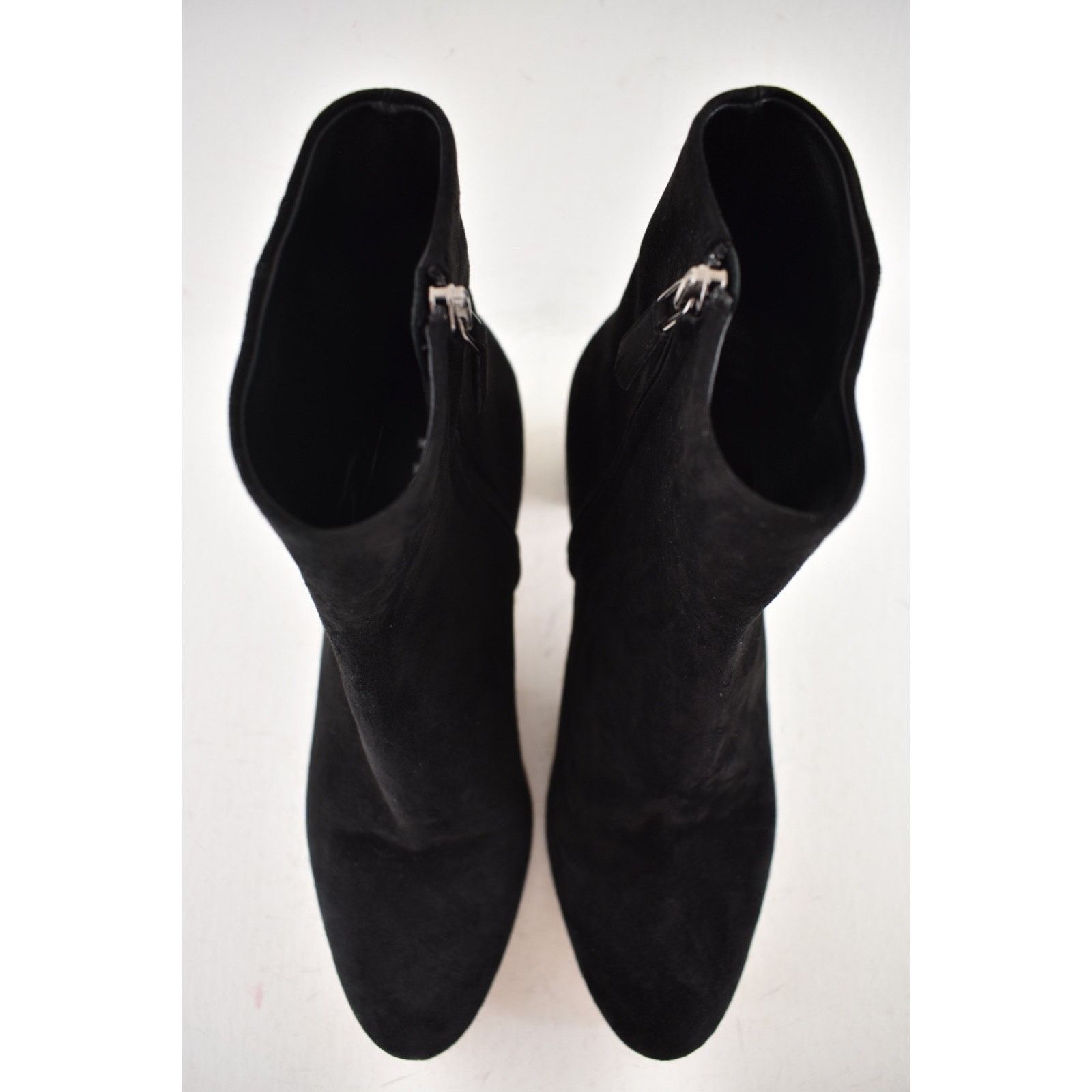 Prada Prada 55MM Tronch Black Suede Silver Logo Short Ankle Size US 8.5 / IT 38.5 - 7 Thumbnail