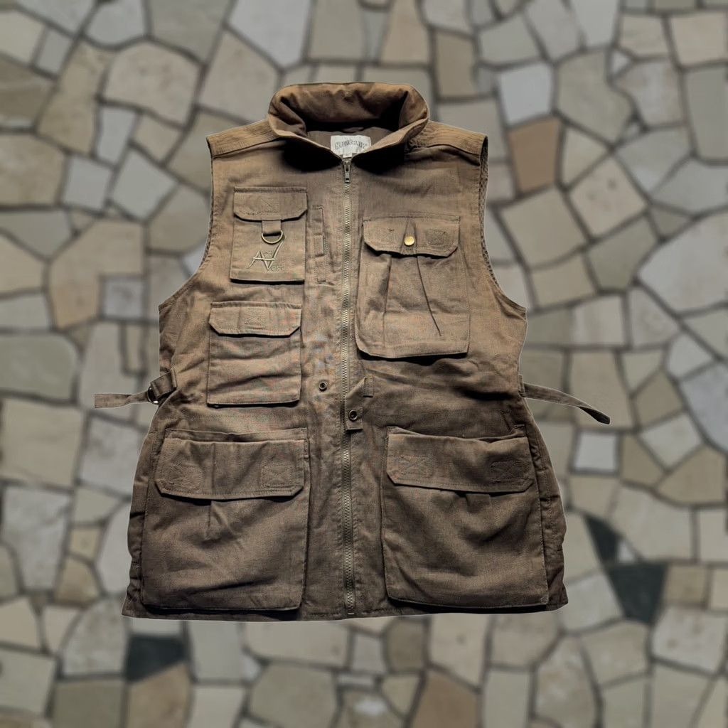 Vintage VINTAGE Nada Chair Acti Vest Mens Medium Brown Vest Hanf Cotton 55% Hemp 45% Cotton Outdoor Hunting Pockets Hood Straps Size US M / EU 48-50 / 2 - 1 Thumbnail