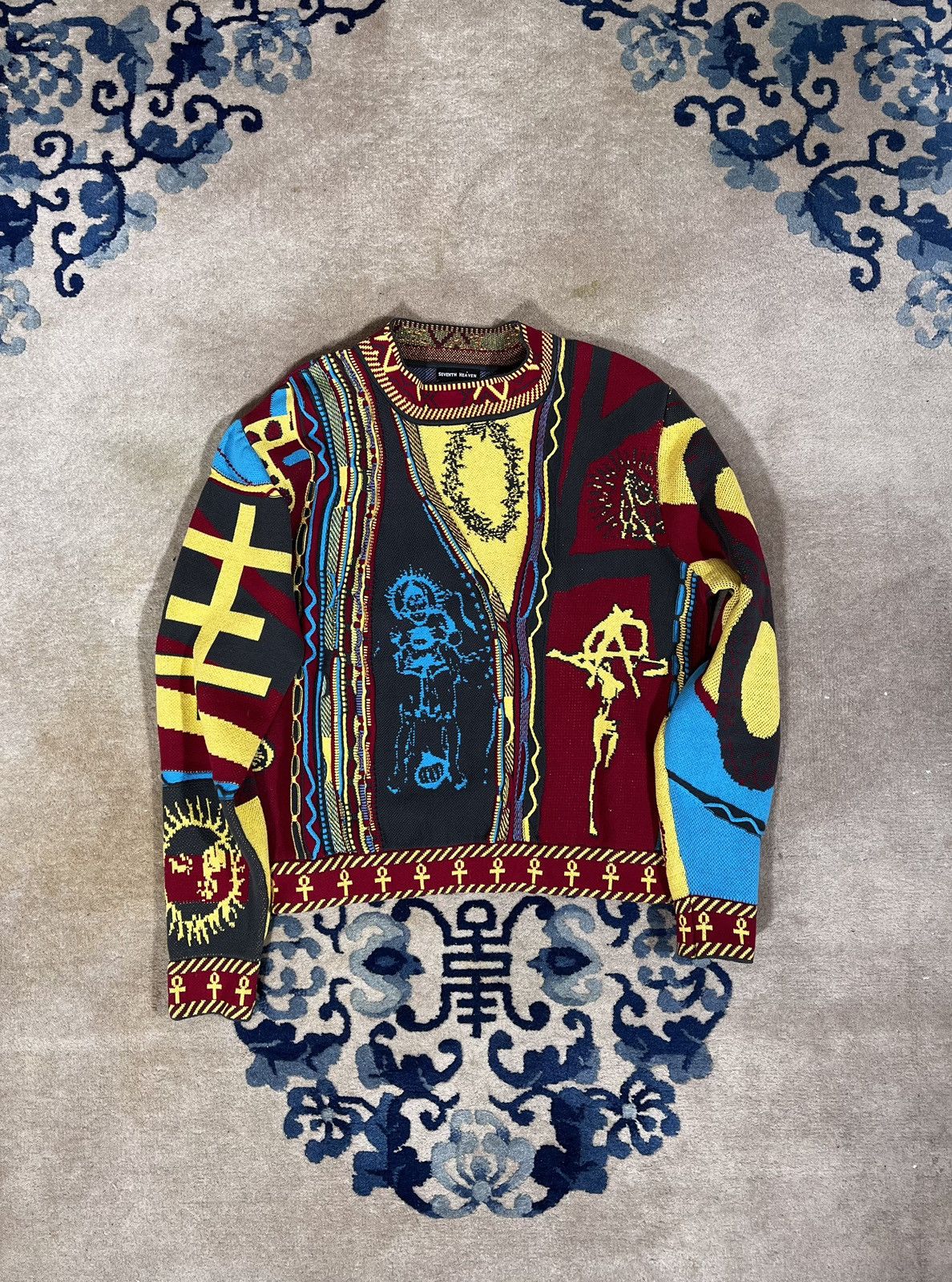 Seventh Heaven Seventh Heaven Multi-Knit Graphic Sweater Lil Uzi 