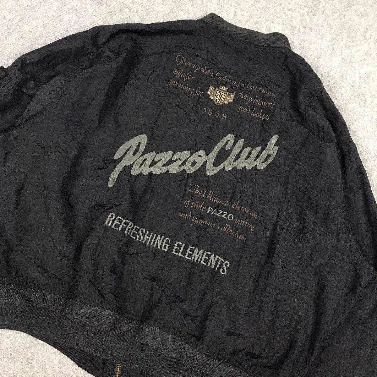 Japanese Brand PAZZO CLUB JAPANESE EMBROIDERY LOGO MA-1 STYLE JACKET Size US M / EU 48-50 / 2 - 8 Thumbnail