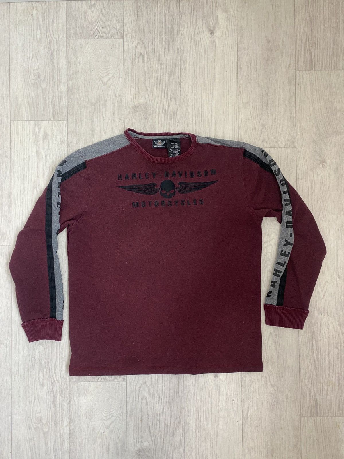 Harley Davidson × Vintage Harley Davidson Motorcycles Skull logo vintage sweatshirt Size US L / EU 52-54 / 3 - 1 Thumbnail