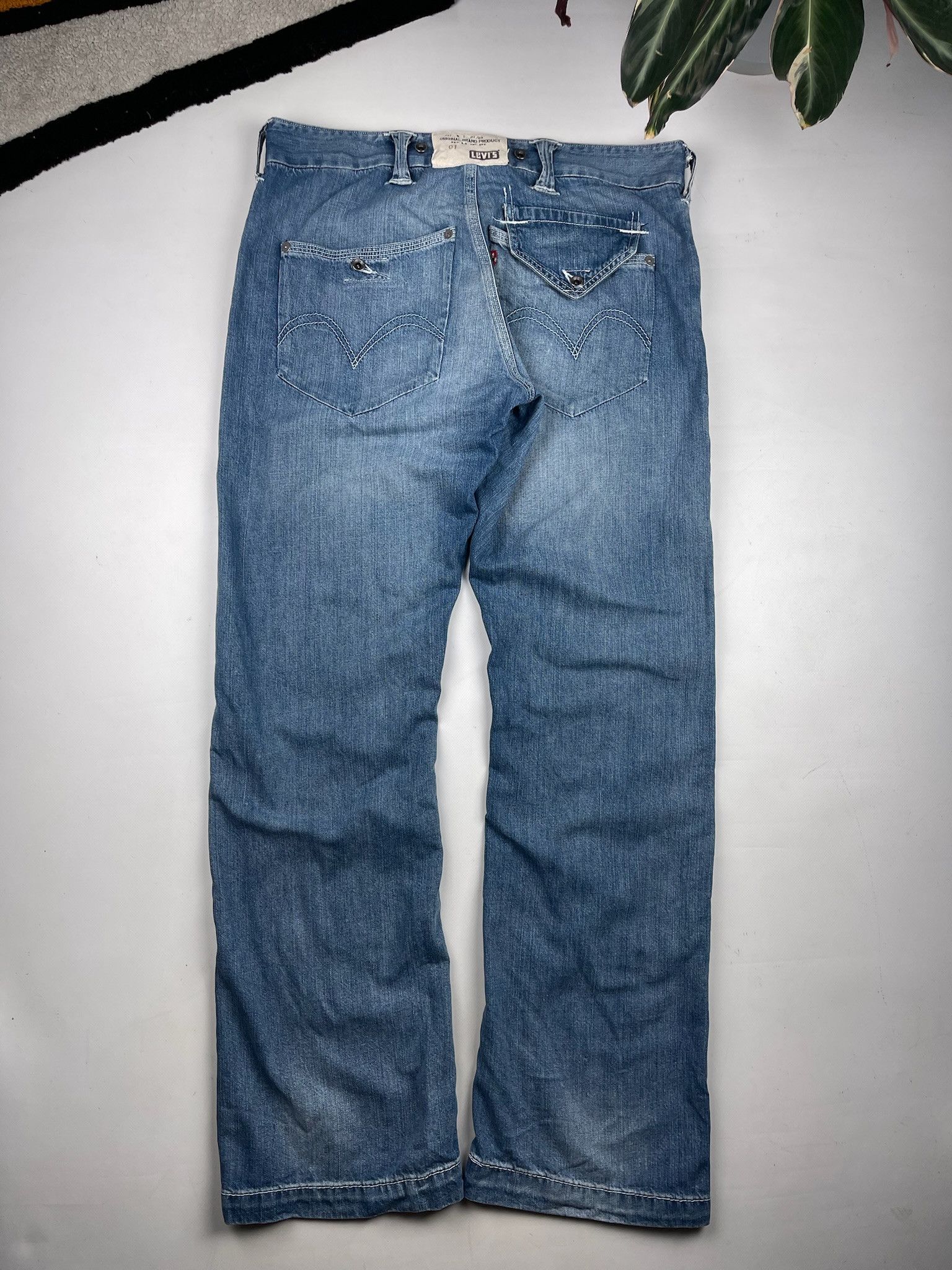 Levi's Vintage Levi’s engineer jeans denim actual size 36 Size US 36 / EU 52 - 1 Thumbnail
