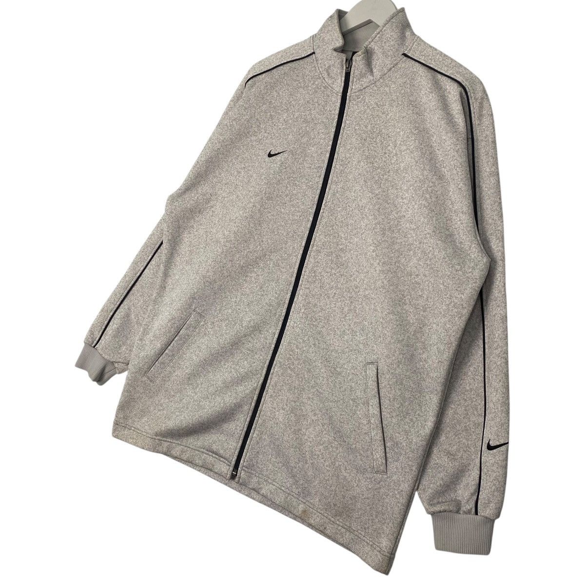 Vintage Vintage Nike Full Zip Sweater Small Logo Printed Gray Size L Size US L / EU 52-54 / 3 - 2 Thumbnail
