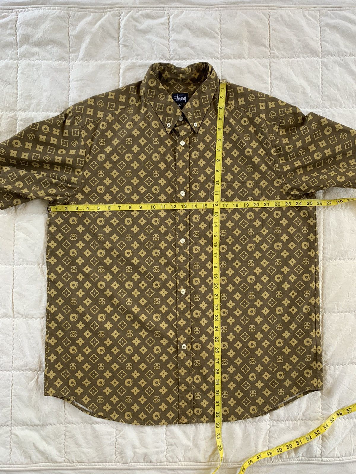 Stussy Vintage Stussy "Monogram" Button Ups Shirt Size US XL / EU 56 / 4 - 9 Thumbnail
