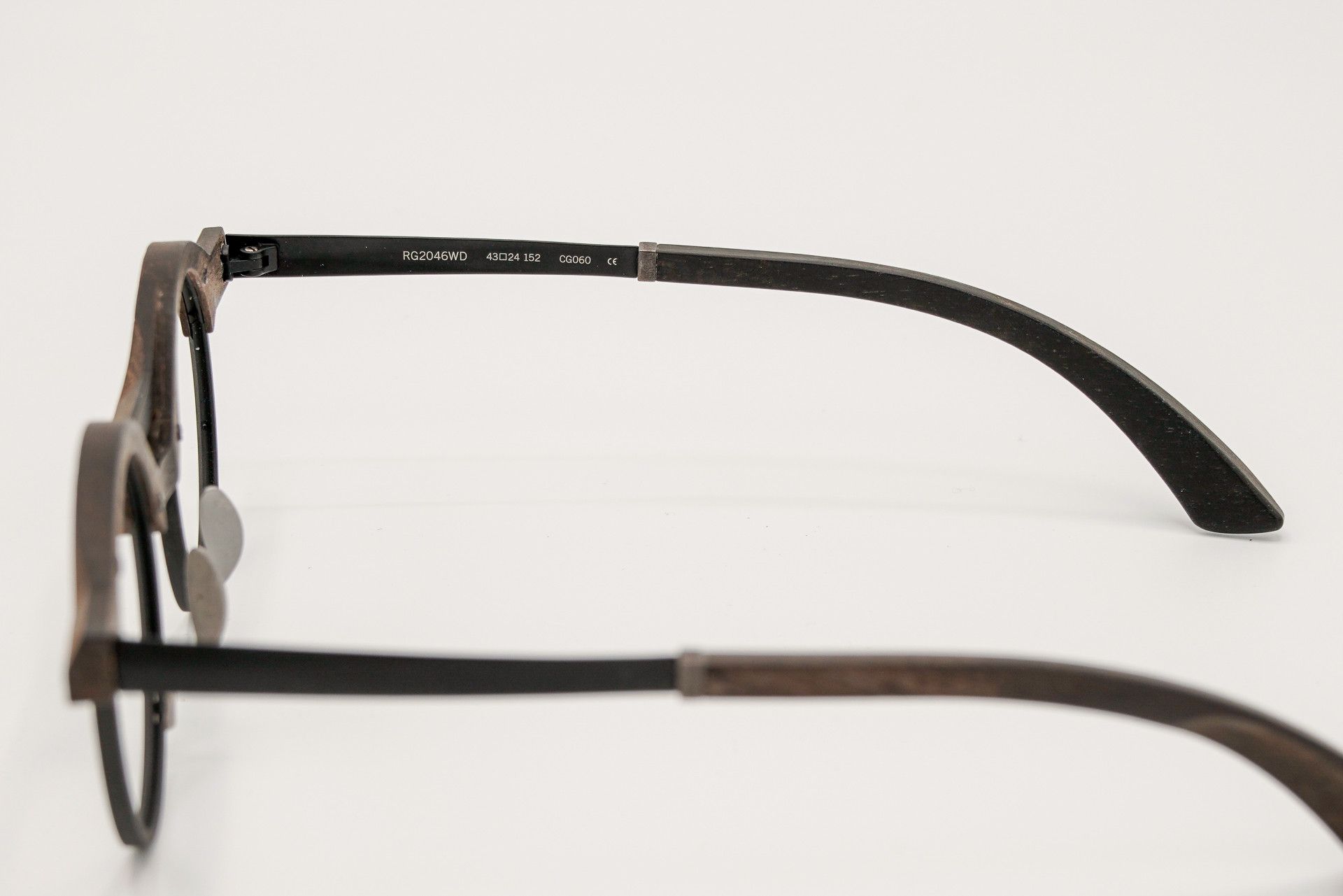 Rigards RIGARDS RG2046WD Blackwood Titanium Round Eyewear – Unworn Size ONE SIZE - 5 Thumbnail