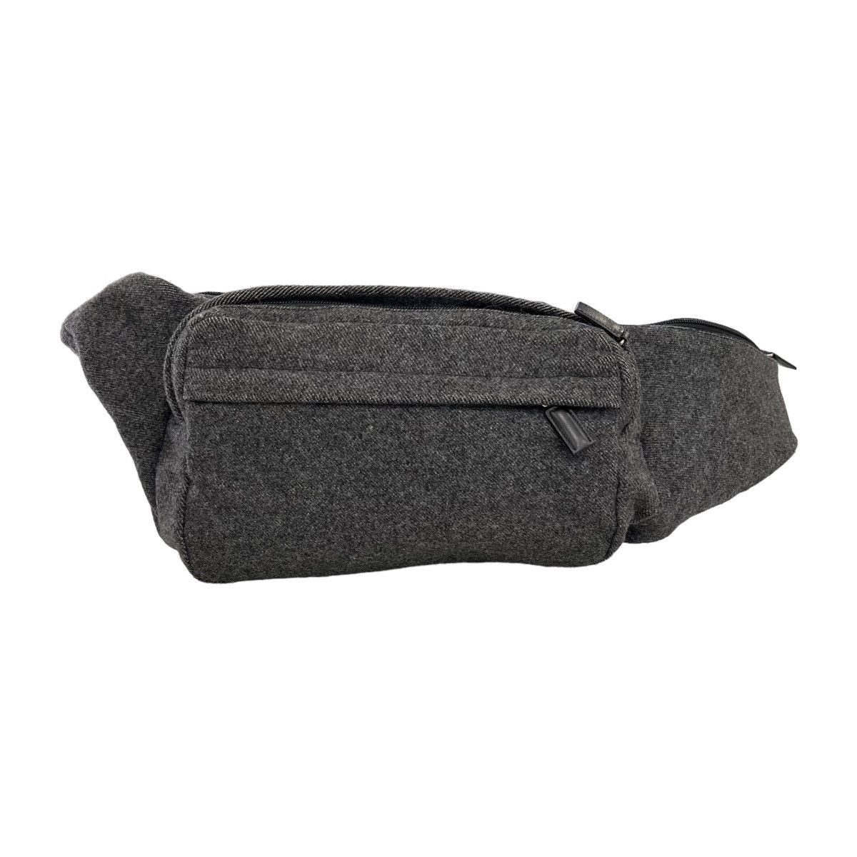 Prada Wool Crossbody Belt Bag in Grey, Men's