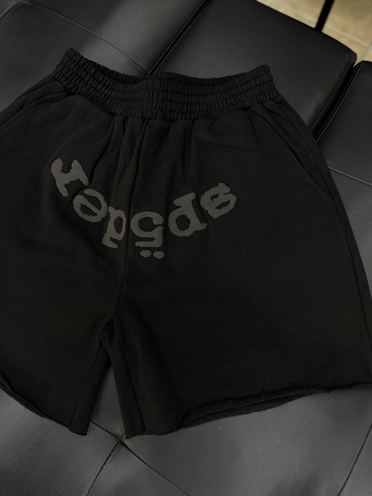 Sp5der Worldwide Black Phantom Shorts Size M