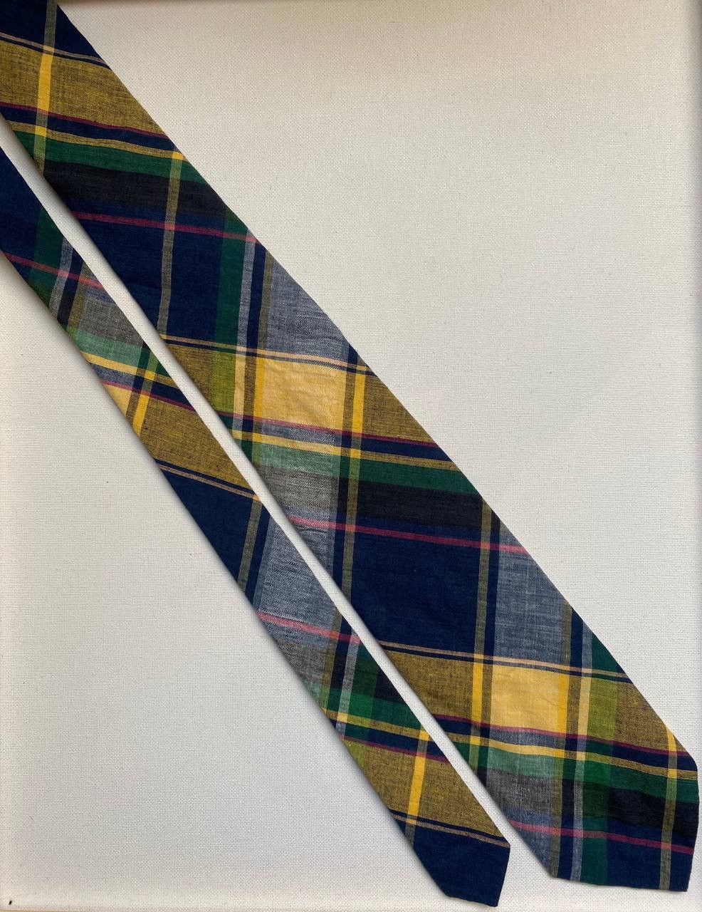 Polo Ralph Lauren Vintage 90s Polo Ralph Lauren Plaid Cotton Tie USA Made Size ONE SIZE - 4 Thumbnail